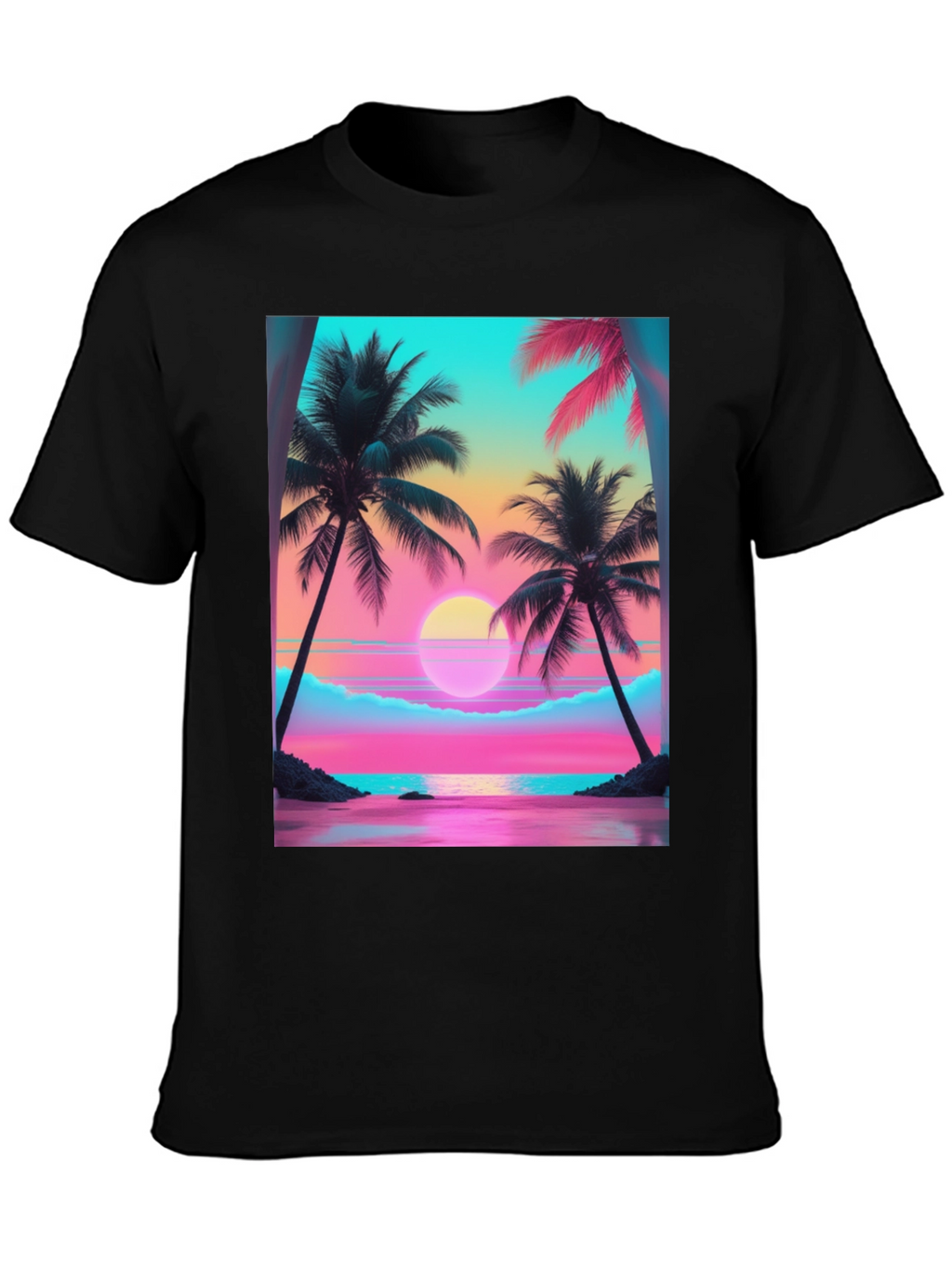Sunset Palm Tree Graphic Tee