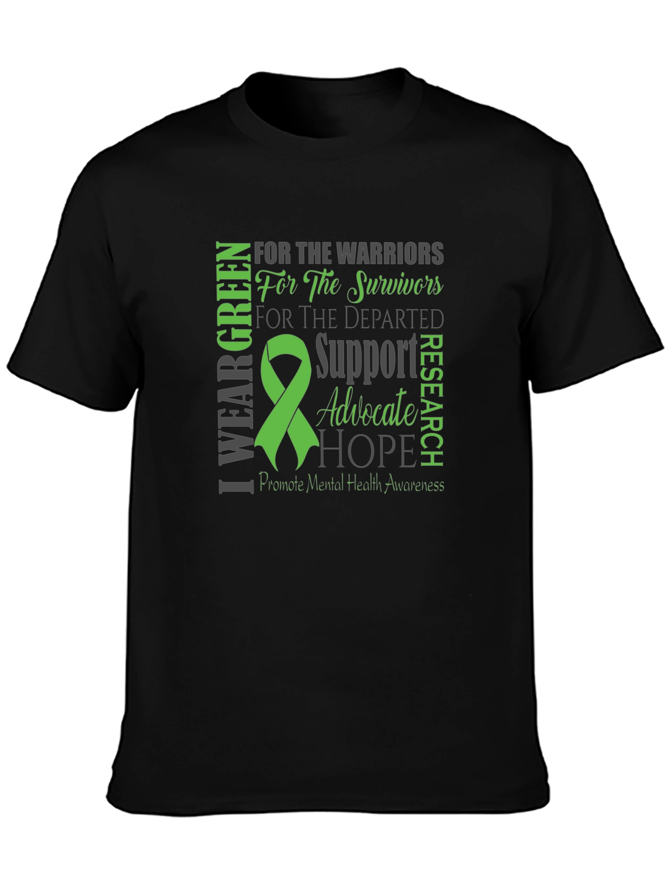 Mental Health Awareness Green Ribbon T-Shirt