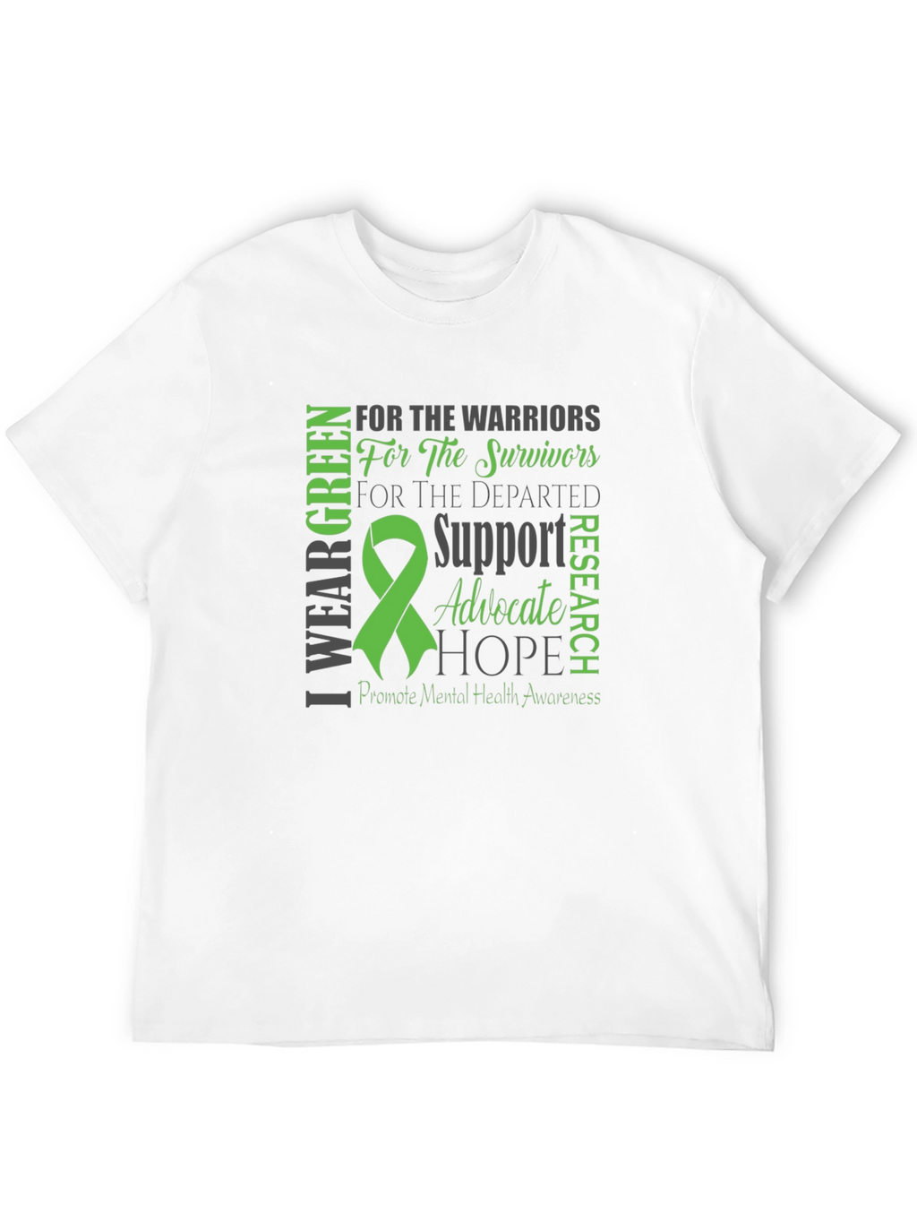 Mental Health Awareness Green Ribbon T-Shirt