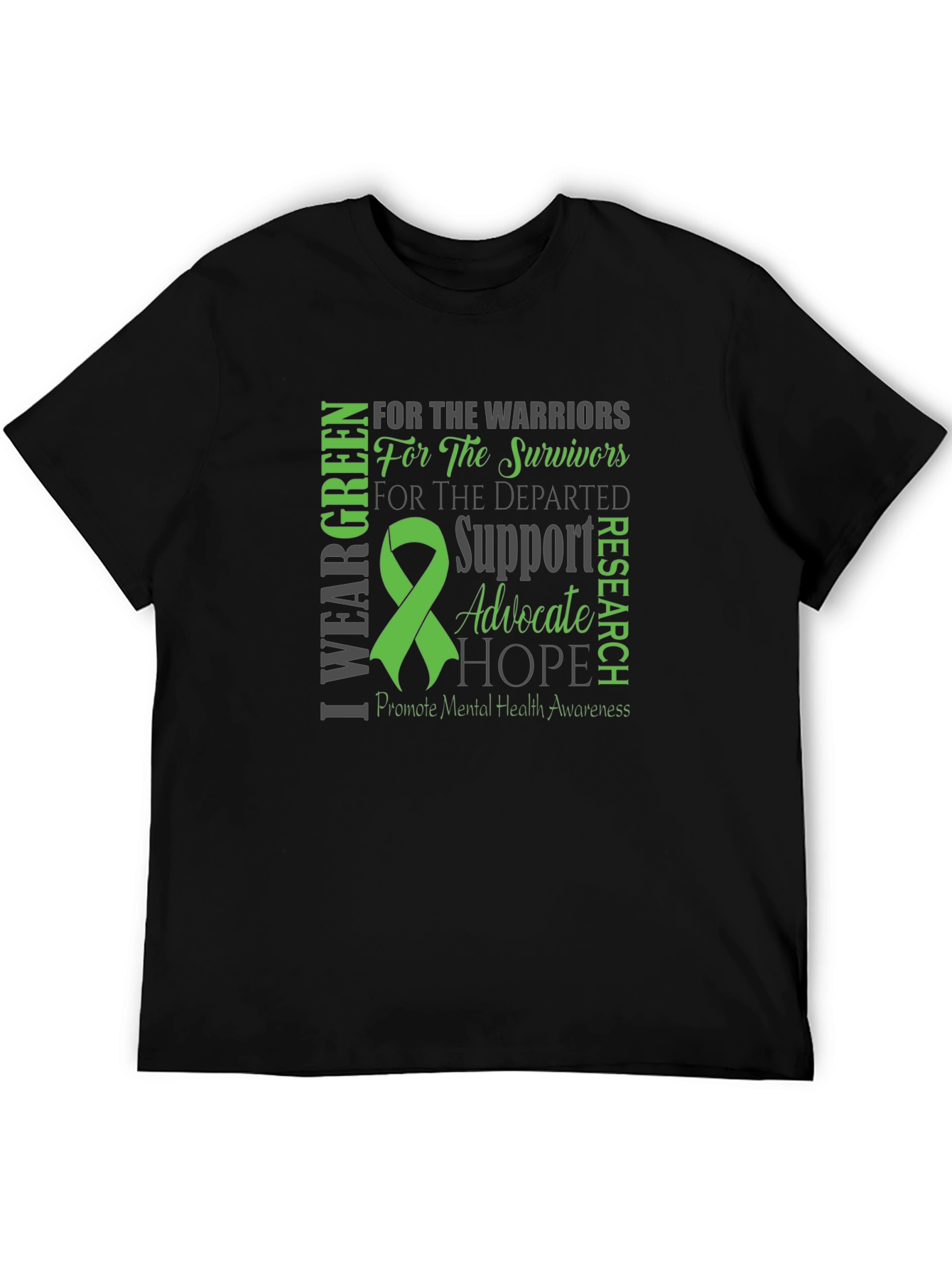 Mental Health Awareness Green Ribbon T-Shirt