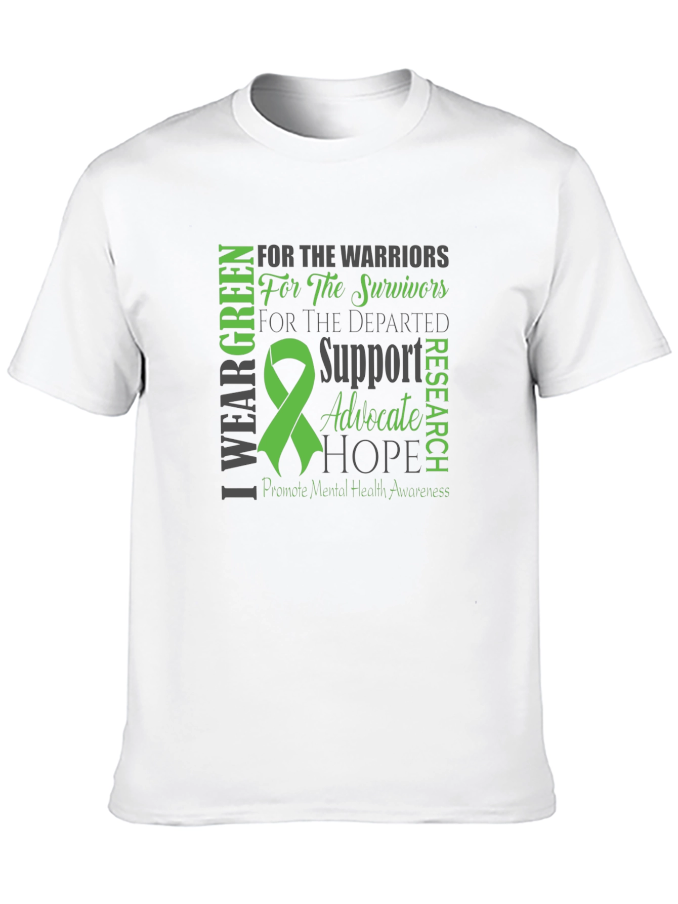 Mental Health Awareness Green Ribbon T-Shirt