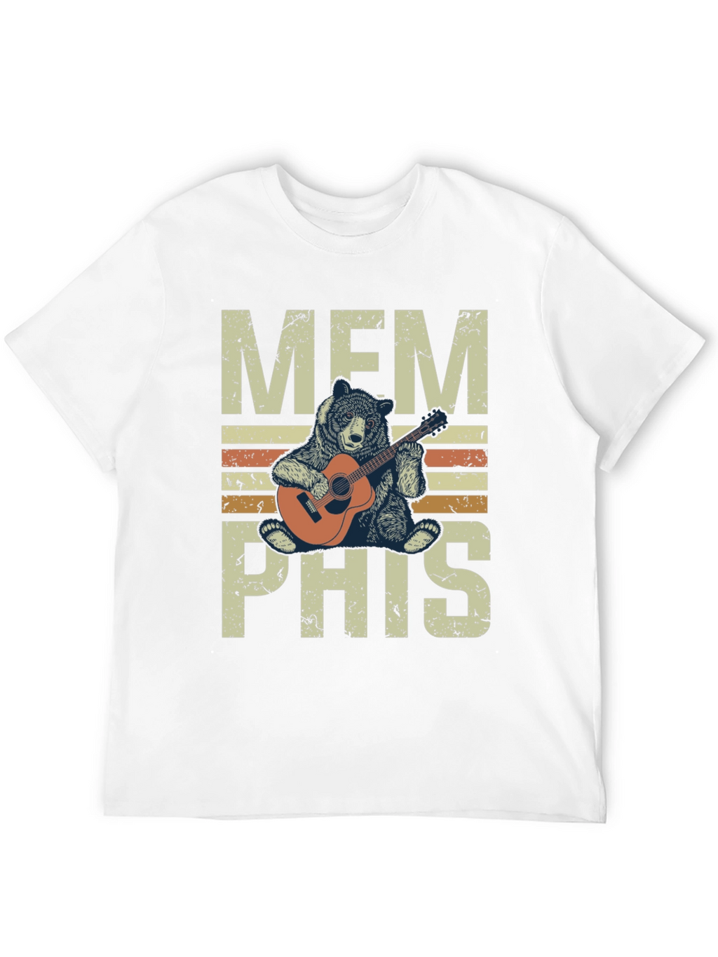 Memphis Bear Guitar T-Shirt