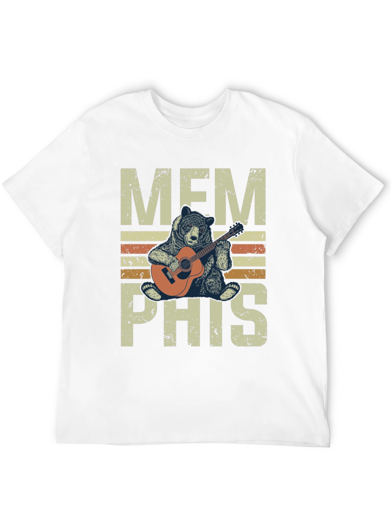 Memphis Bear Guitar T-Shirt