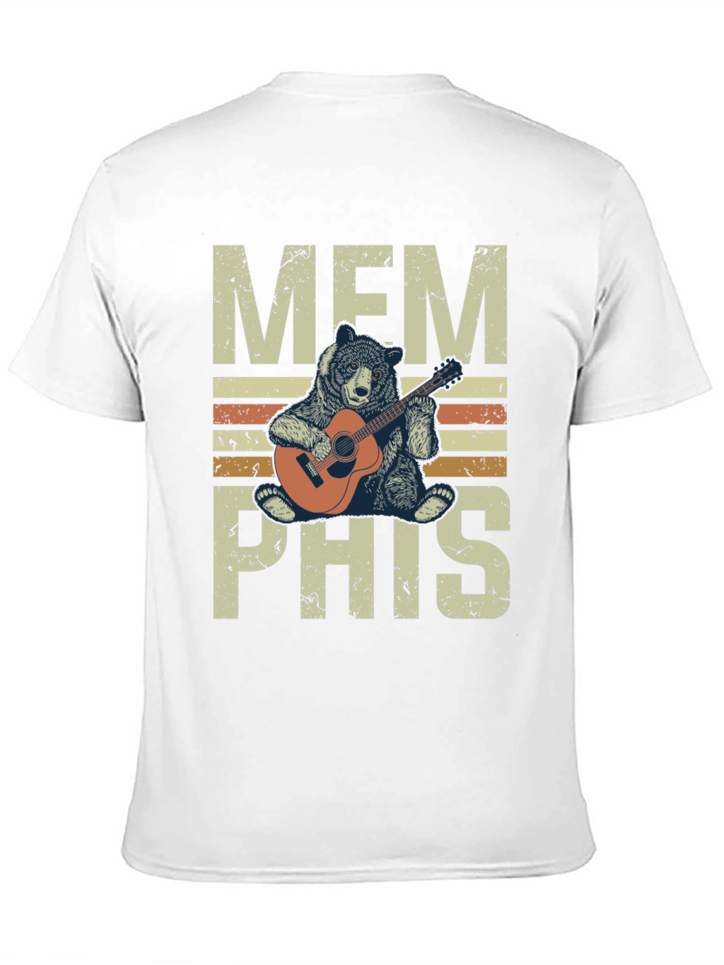 Memphis Bear Guitar T-Shirt