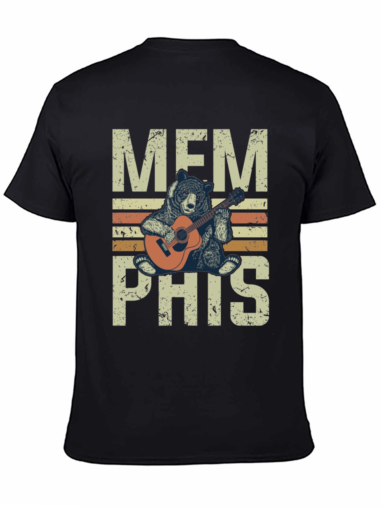 Memphis Bear Guitar T-Shirt