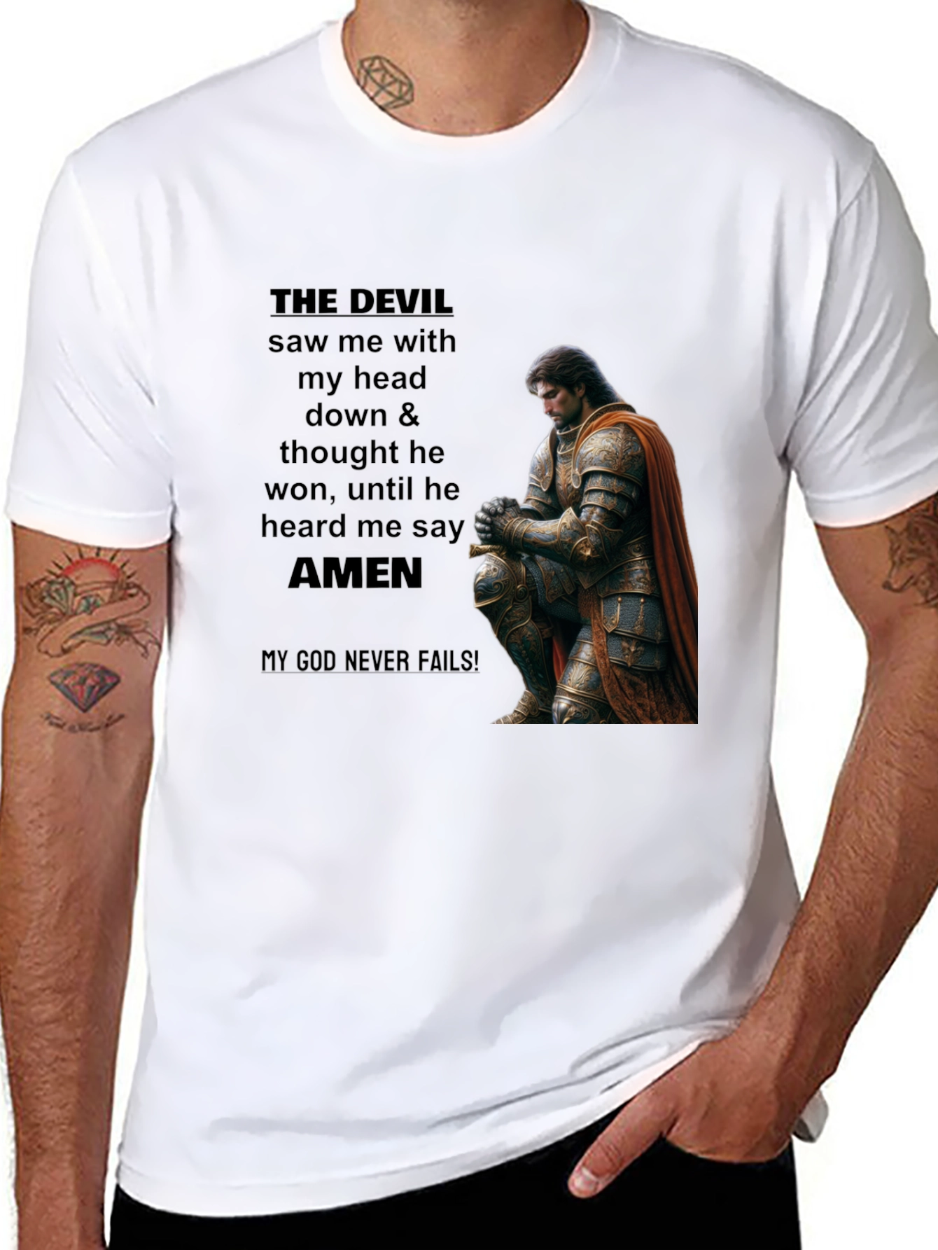 THE DEVIL Saw Me Christian T-Shirt