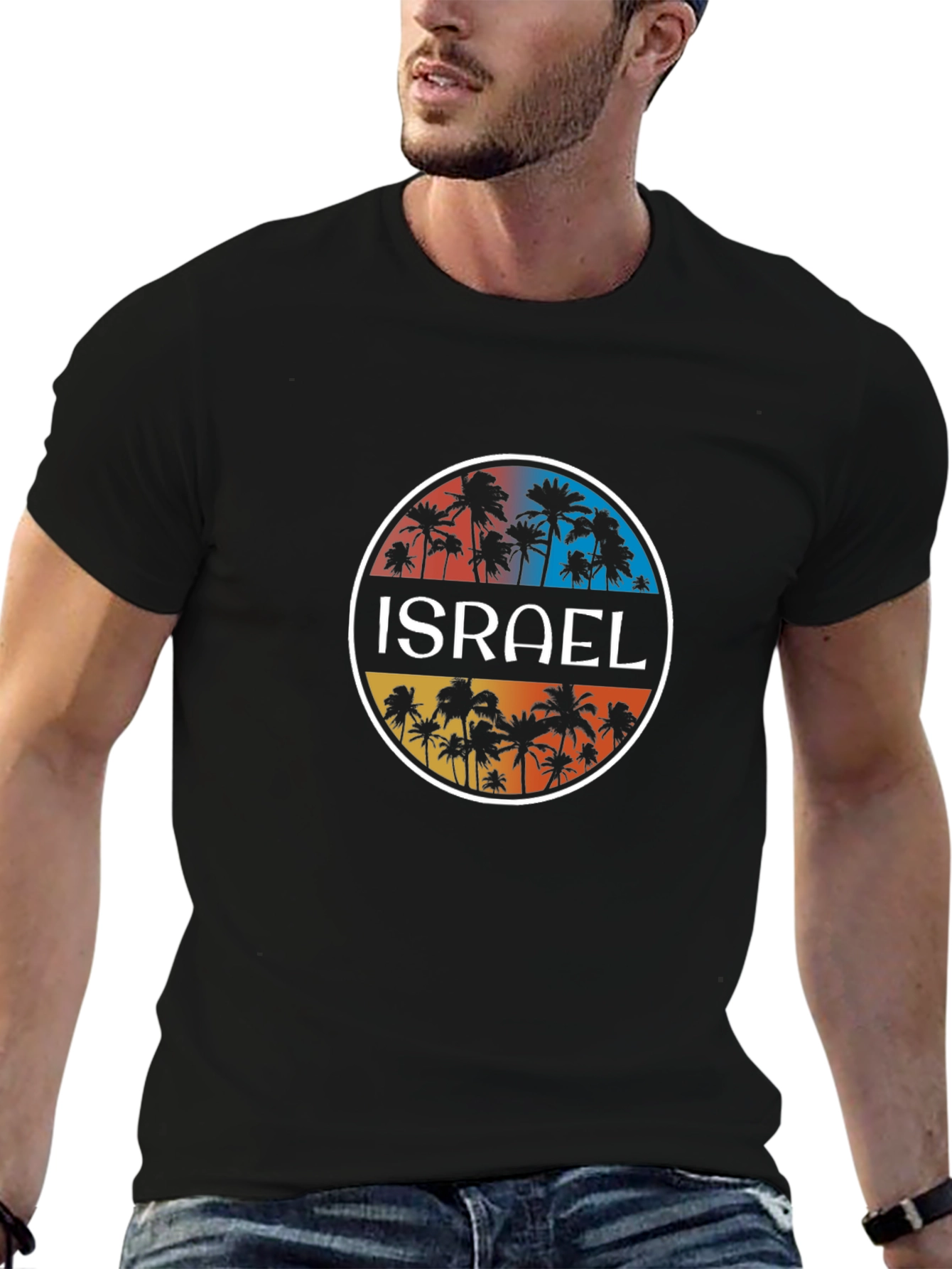Israel Palm Tree T-Shirt - Tropical Beach Vacation Tee
