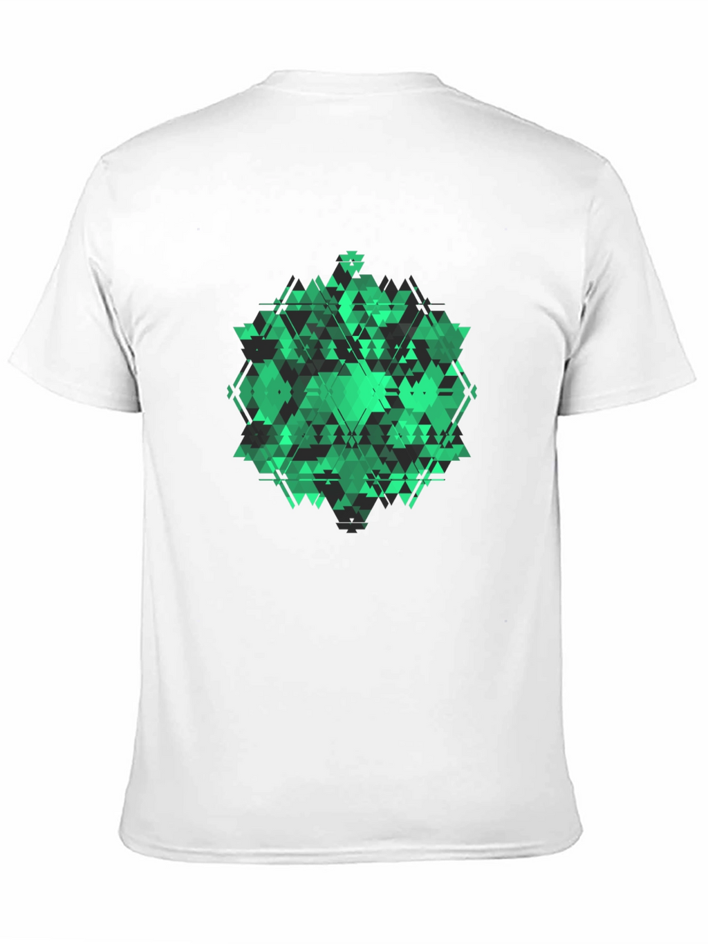 Geometric Green Graphic Tee - Modern Style