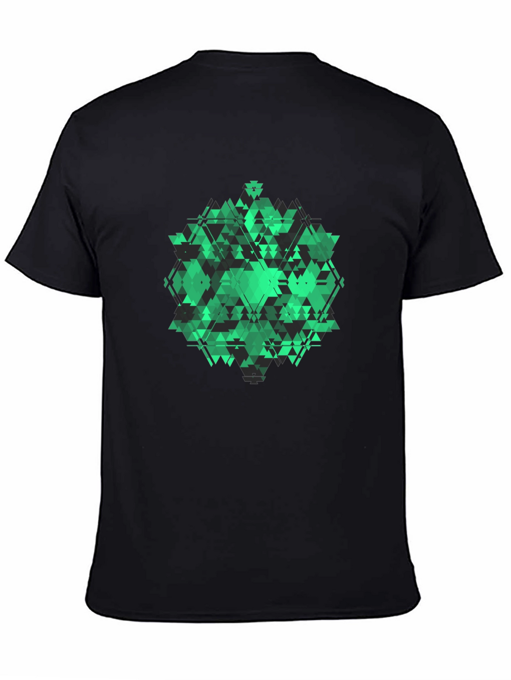 Geometric Green Graphic Tee - Modern Style