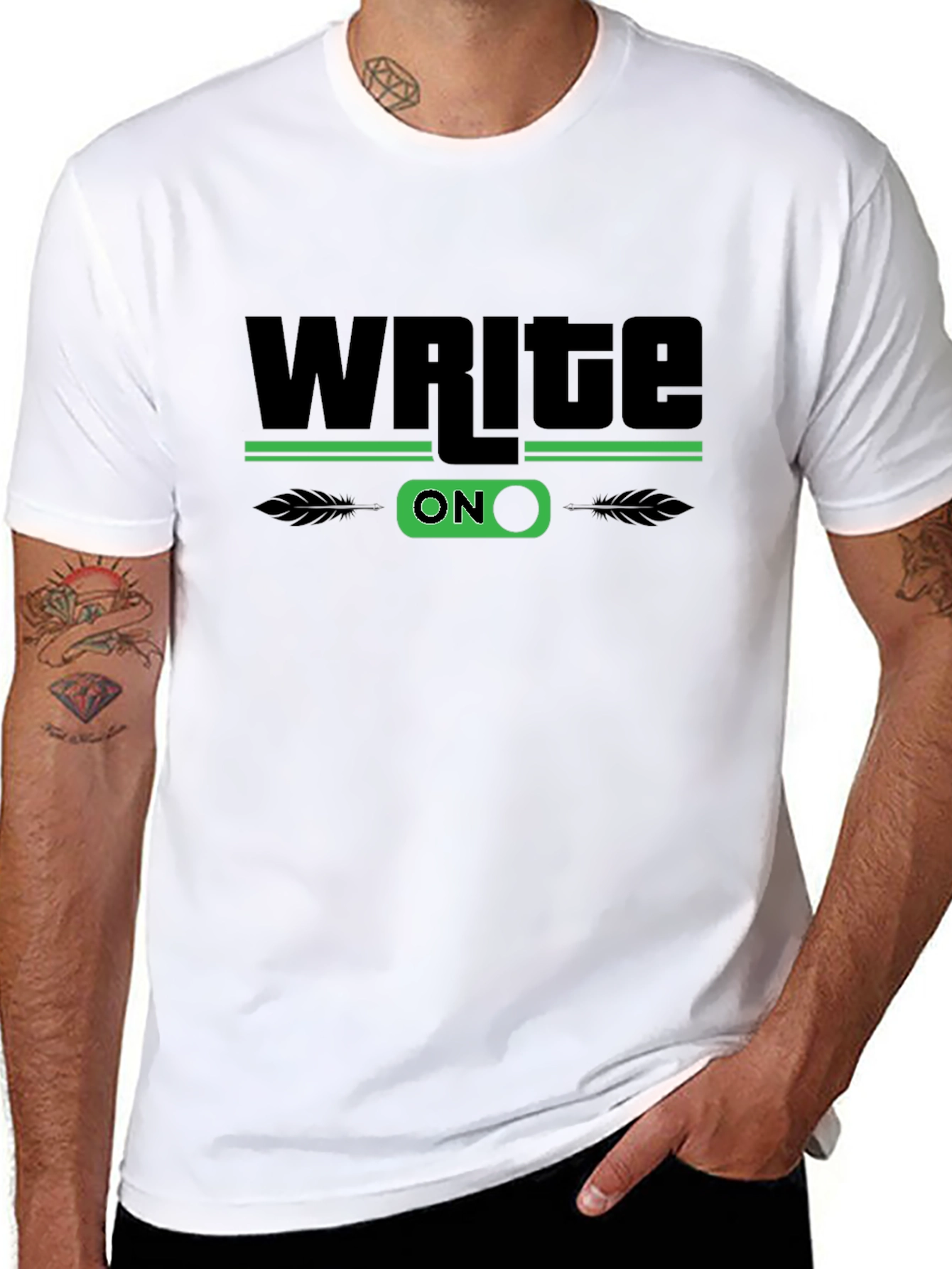 Write On Graphic T-Shirt - Stylish Novelty Tee