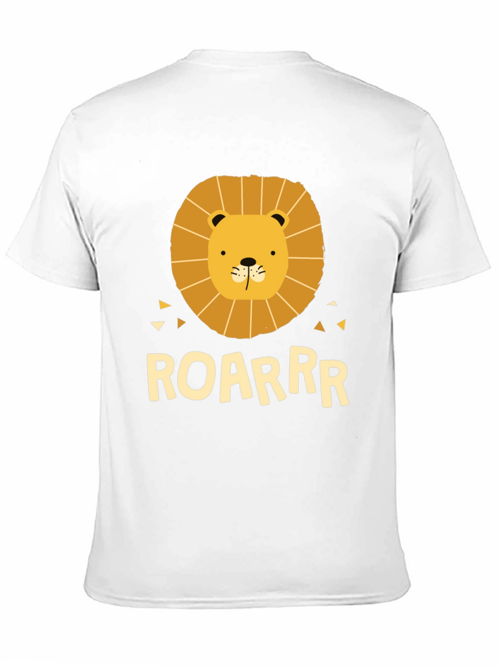 Lion Graphic Tee - ROARRR - Black Cotton T-Shirt