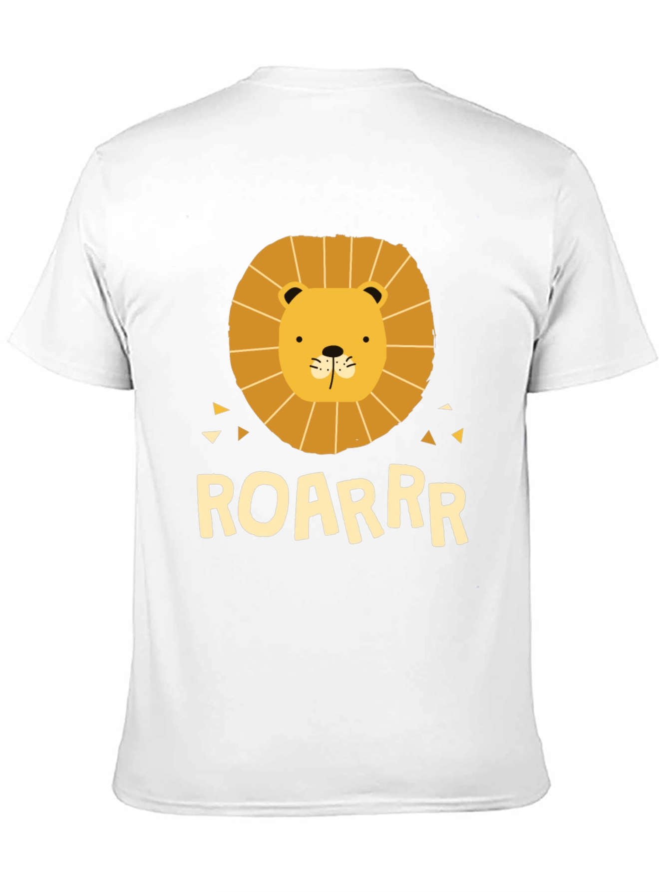 Lion Graphic Tee - ROARRR - Black Cotton T-Shirt