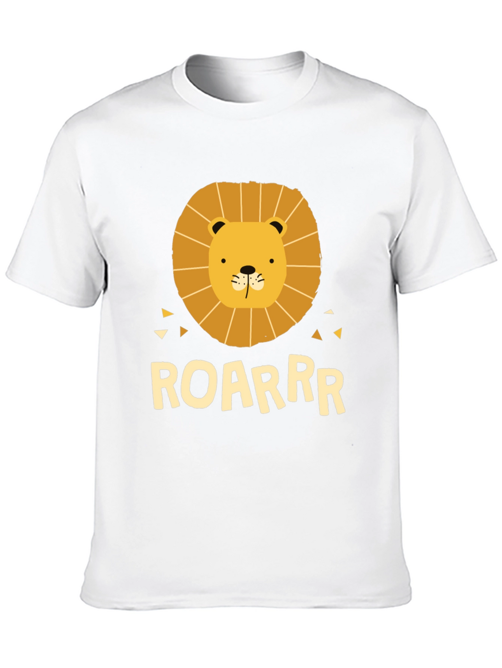 Lion Graphic Tee - ROARRR - Black Cotton T-Shirt