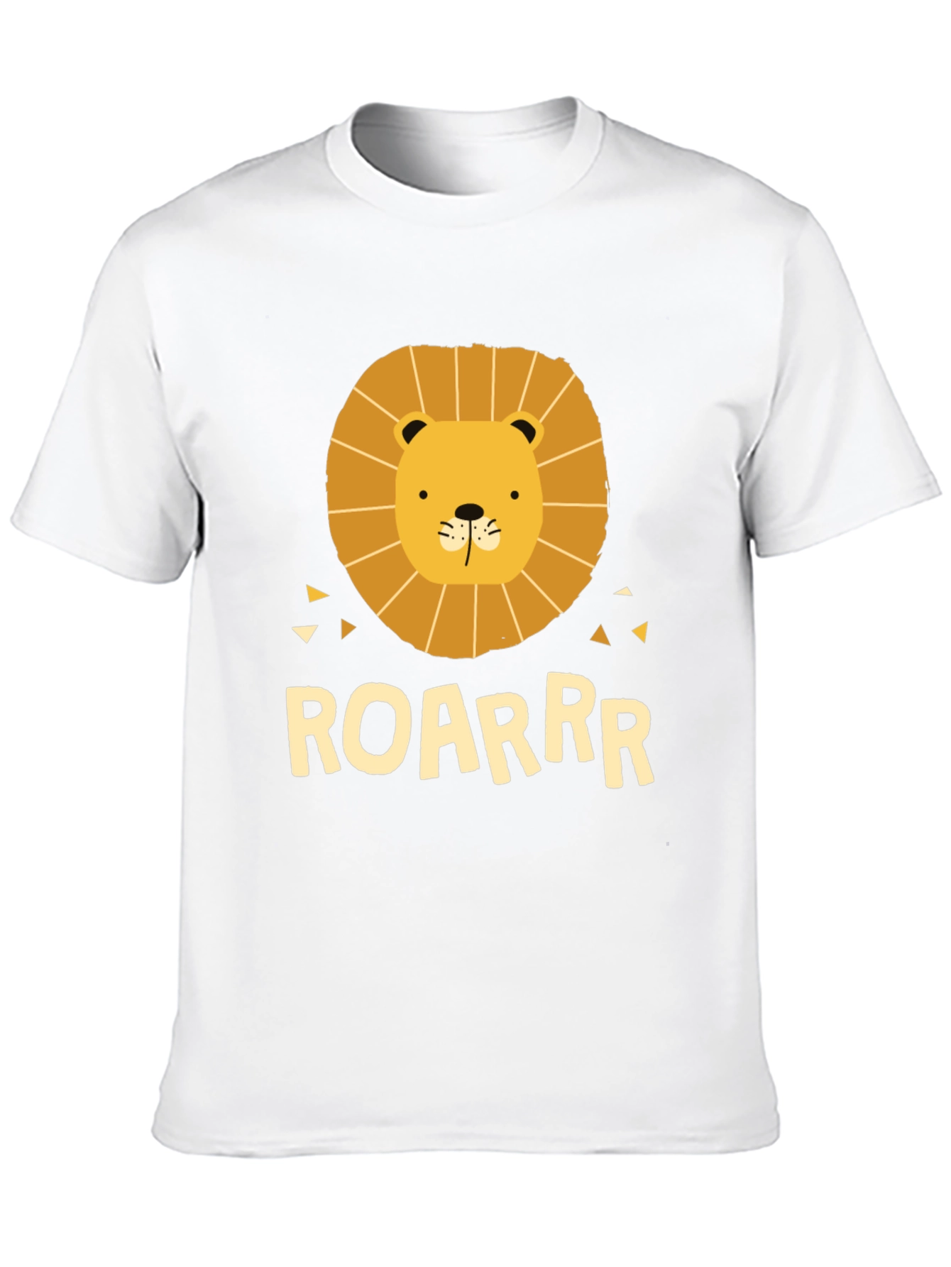 Lion Graphic Tee - ROARRR - Black Cotton T-Shirt