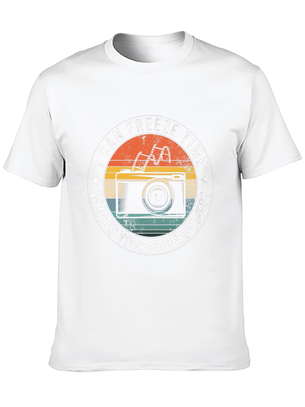Freeze Time Photographer T-Shirt Camera Superpower Tee
