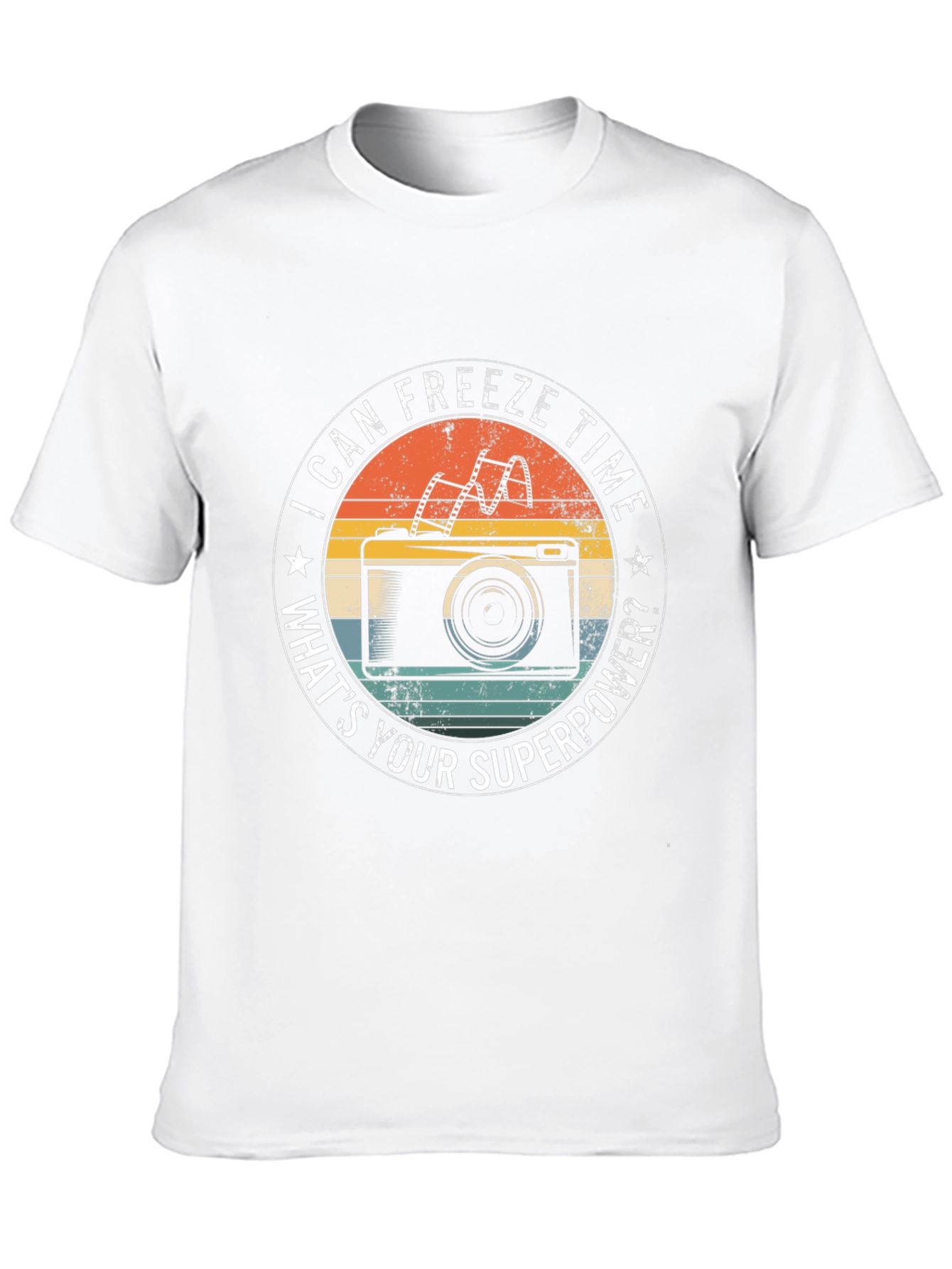 Freeze Time Photographer T-Shirt Camera Superpower Tee