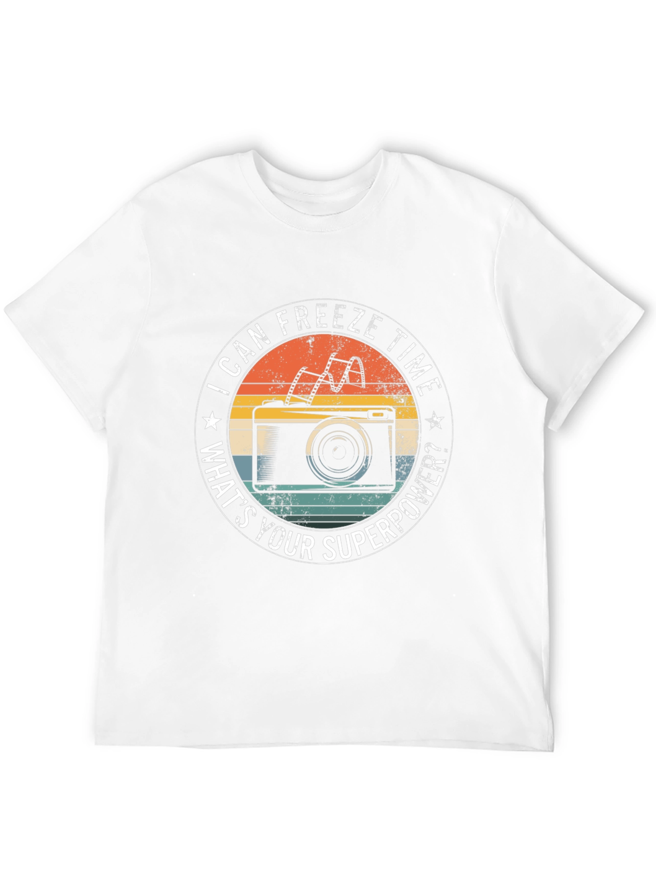 Freeze Time Photographer T-Shirt Camera Superpower Tee
