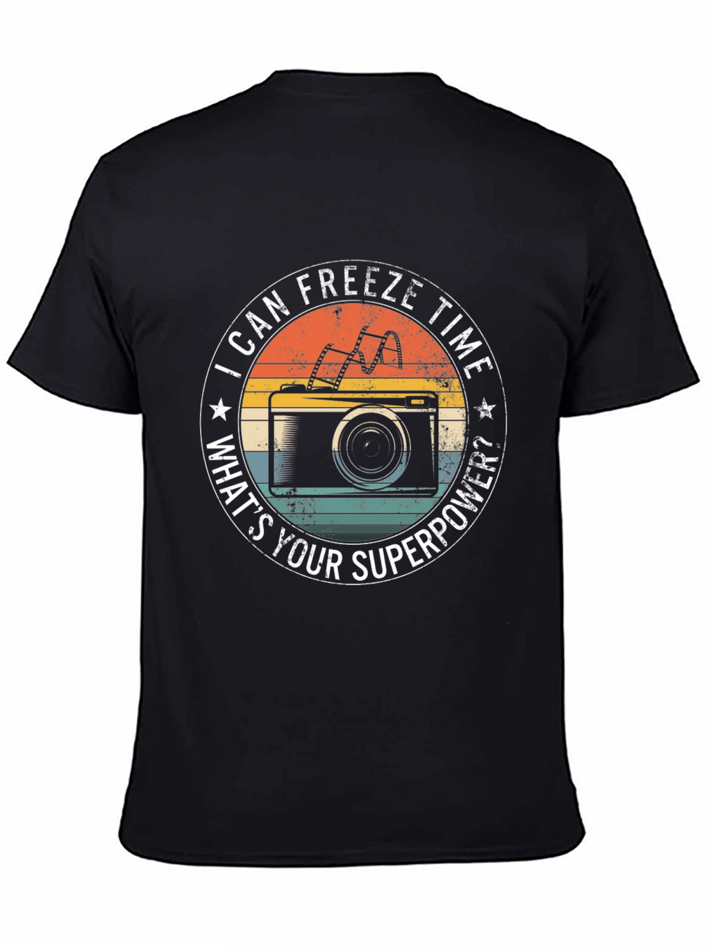 Freeze Time Photographer T-Shirt Camera Superpower Tee