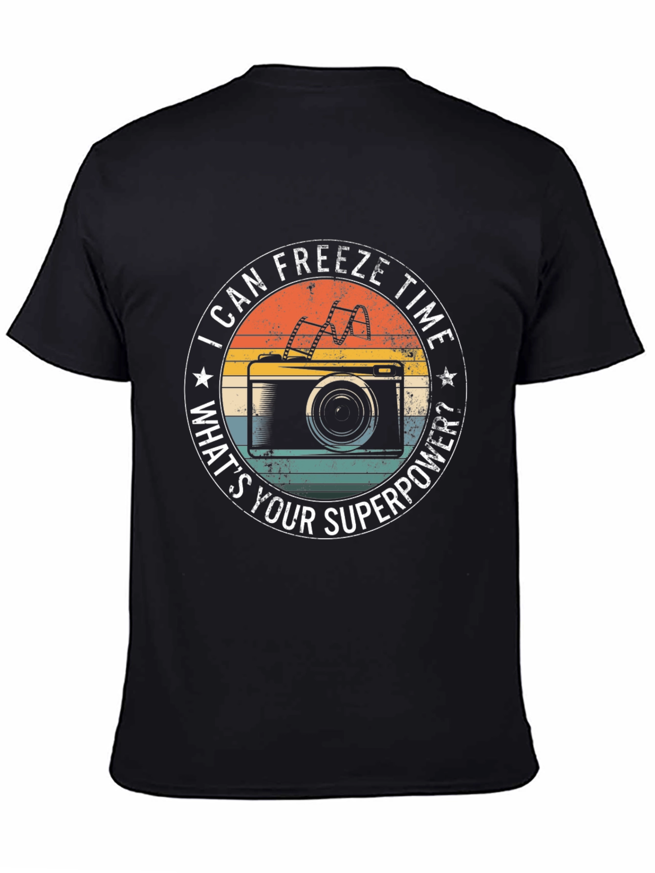 Freeze Time Photographer T-Shirt Camera Superpower Tee