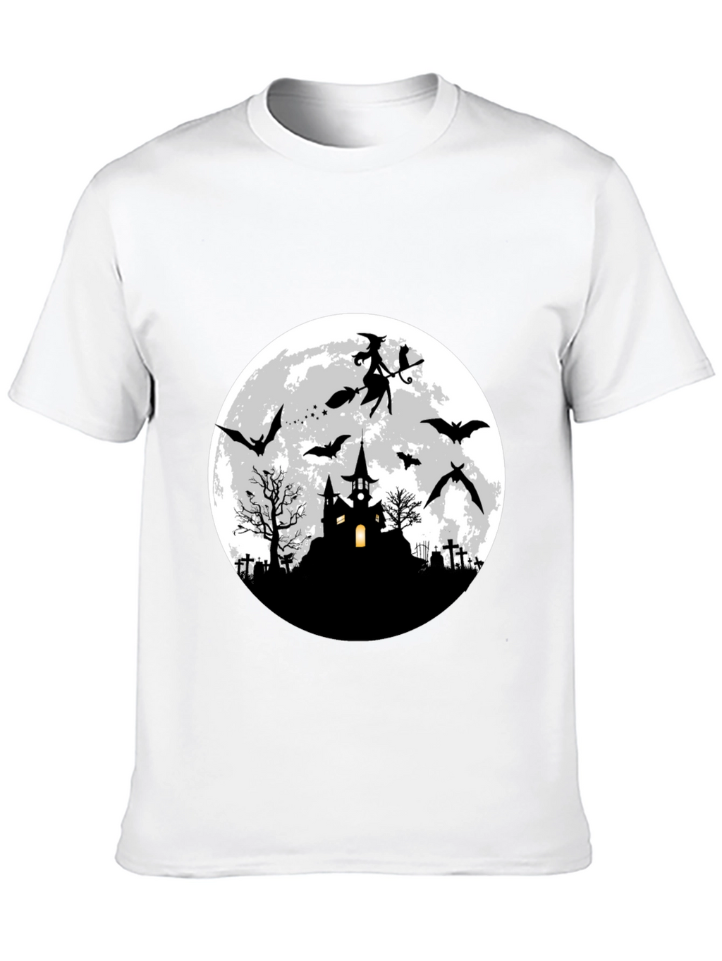 Halloween Witch & Bats T-Shirt