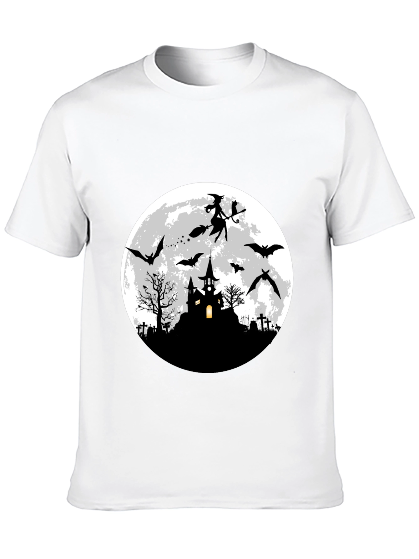 Halloween Witch & Bats T-Shirt