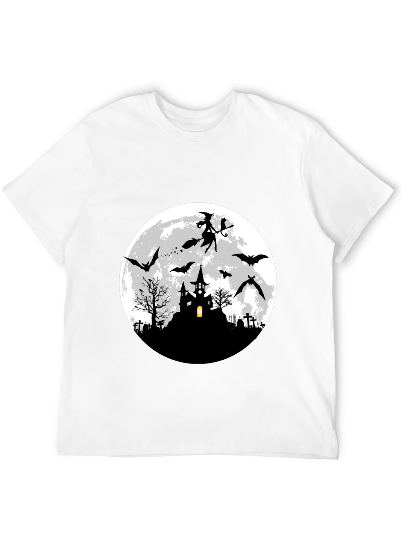 Halloween Witch & Bats T-Shirt