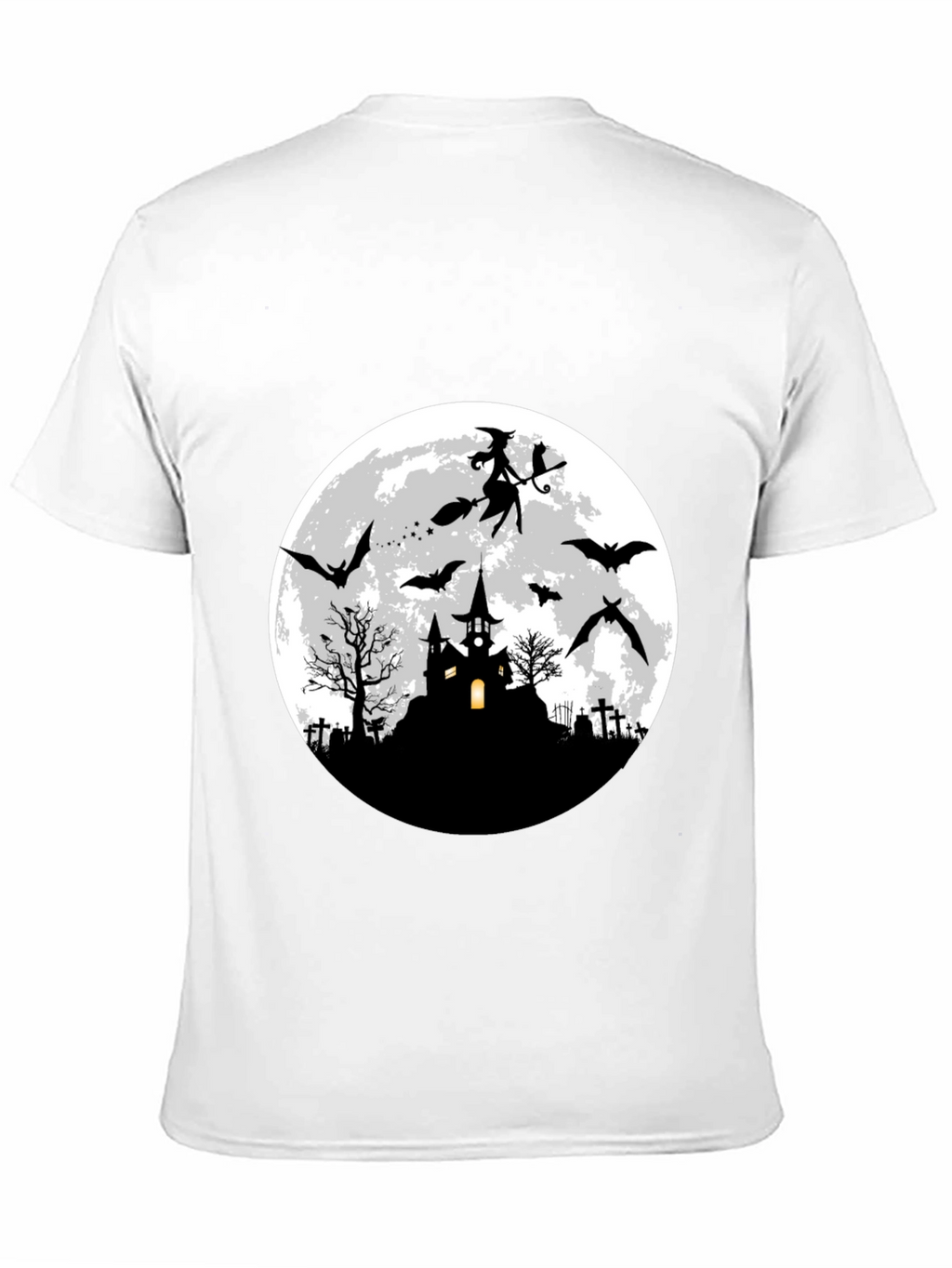 Halloween Witch & Bats T-Shirt