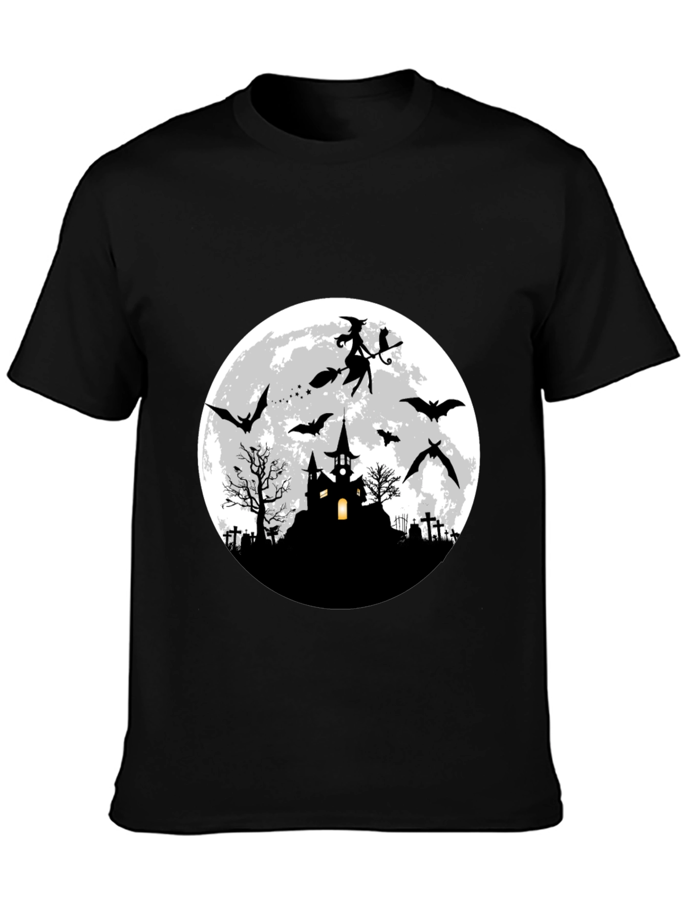 Halloween Witch & Bats T-Shirt