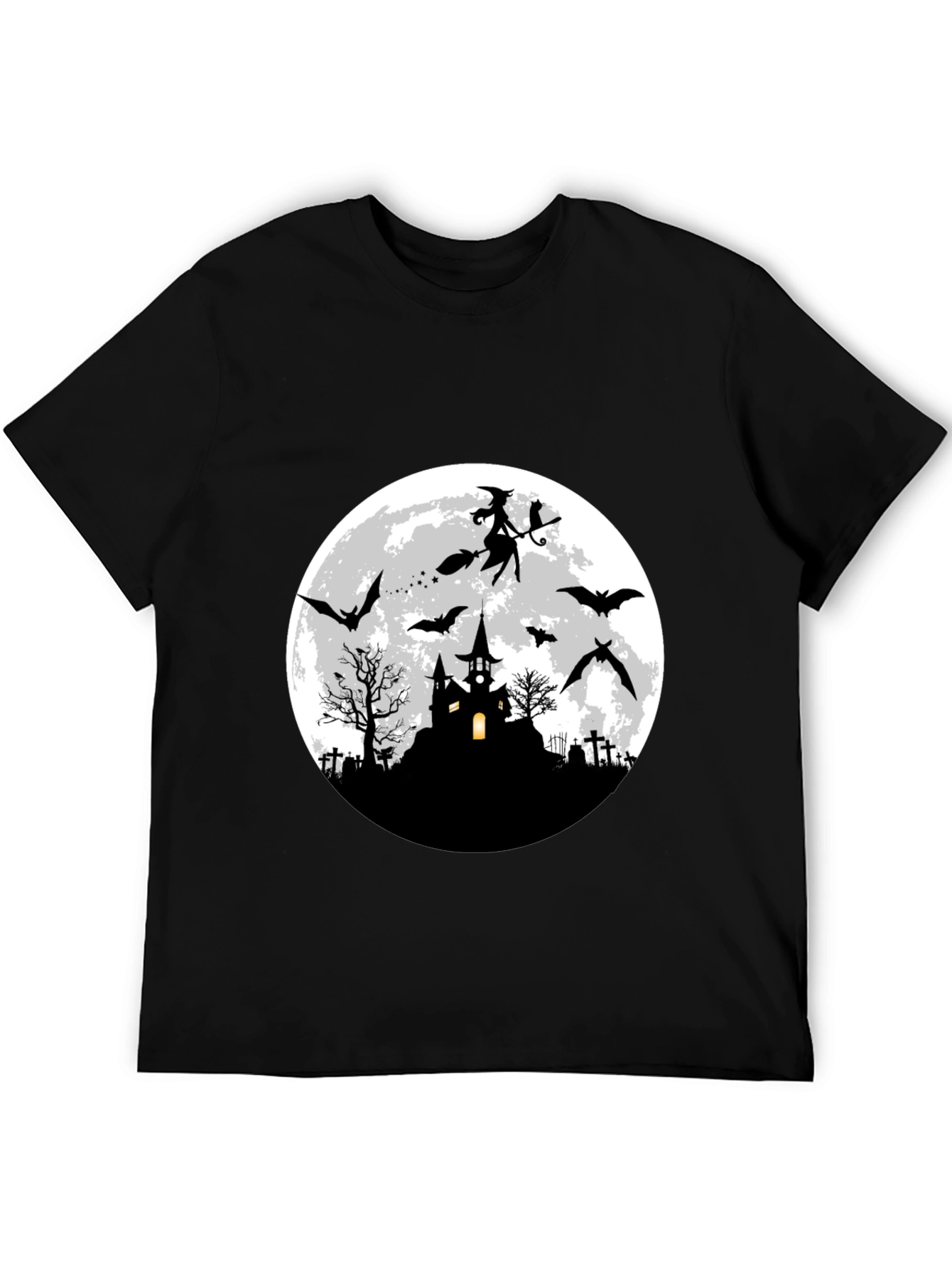Halloween Witch & Bats T-Shirt