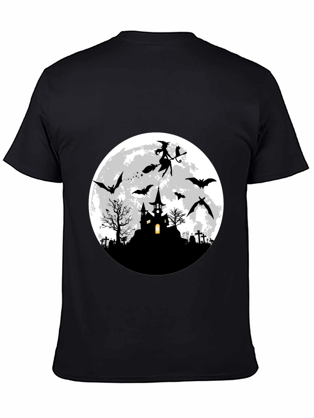 Halloween Witch & Bats T-Shirt
