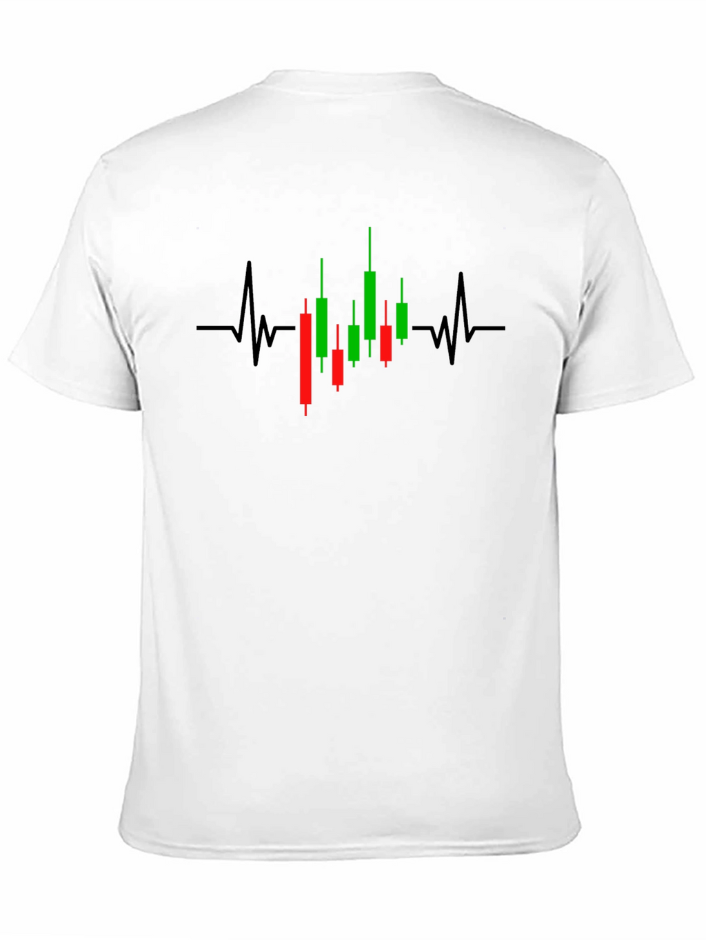 Traders Heartbeat: Black T-Shirt with Stock Chart Design