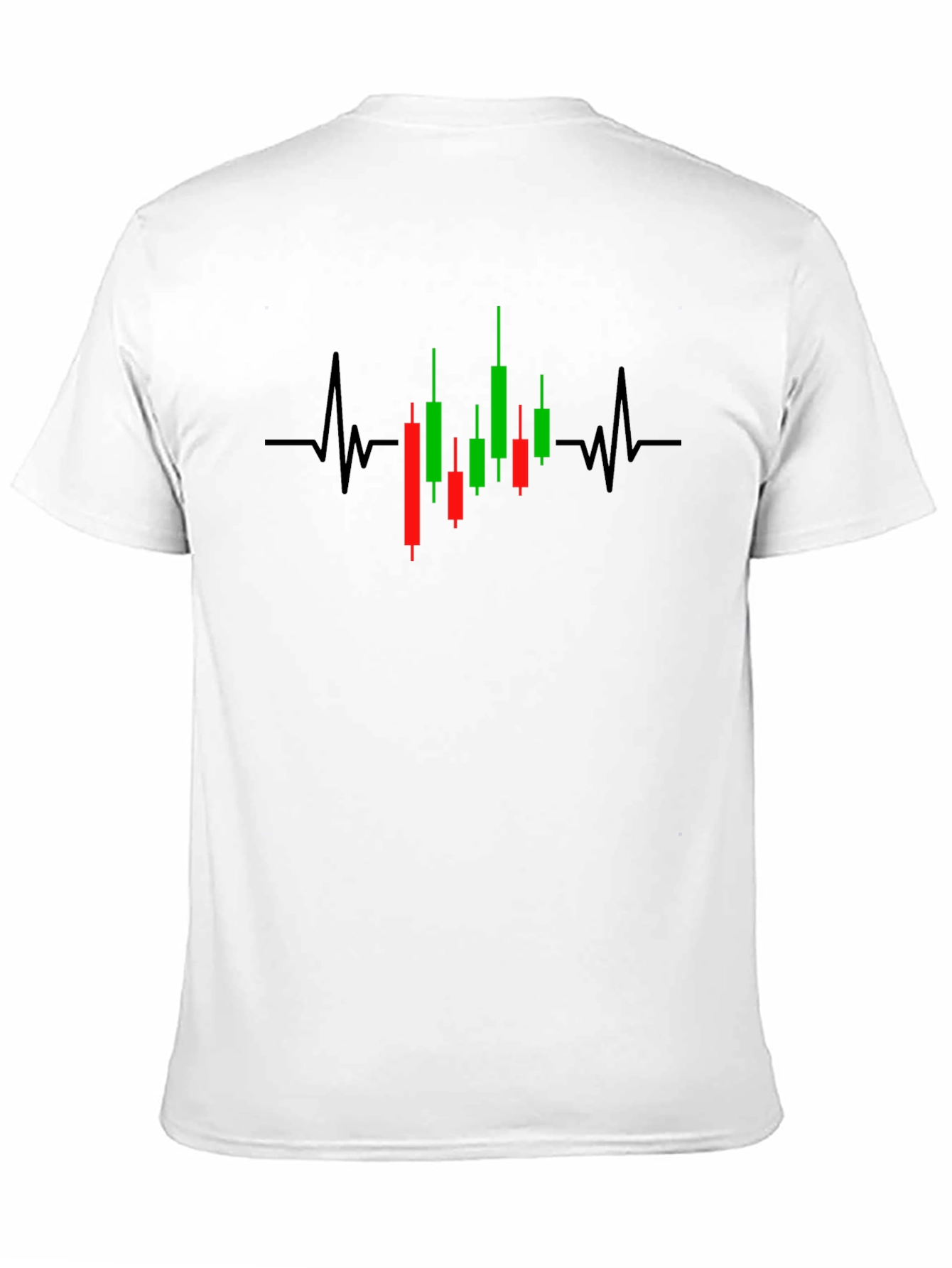Traders Heartbeat: Black T-Shirt with Stock Chart Design