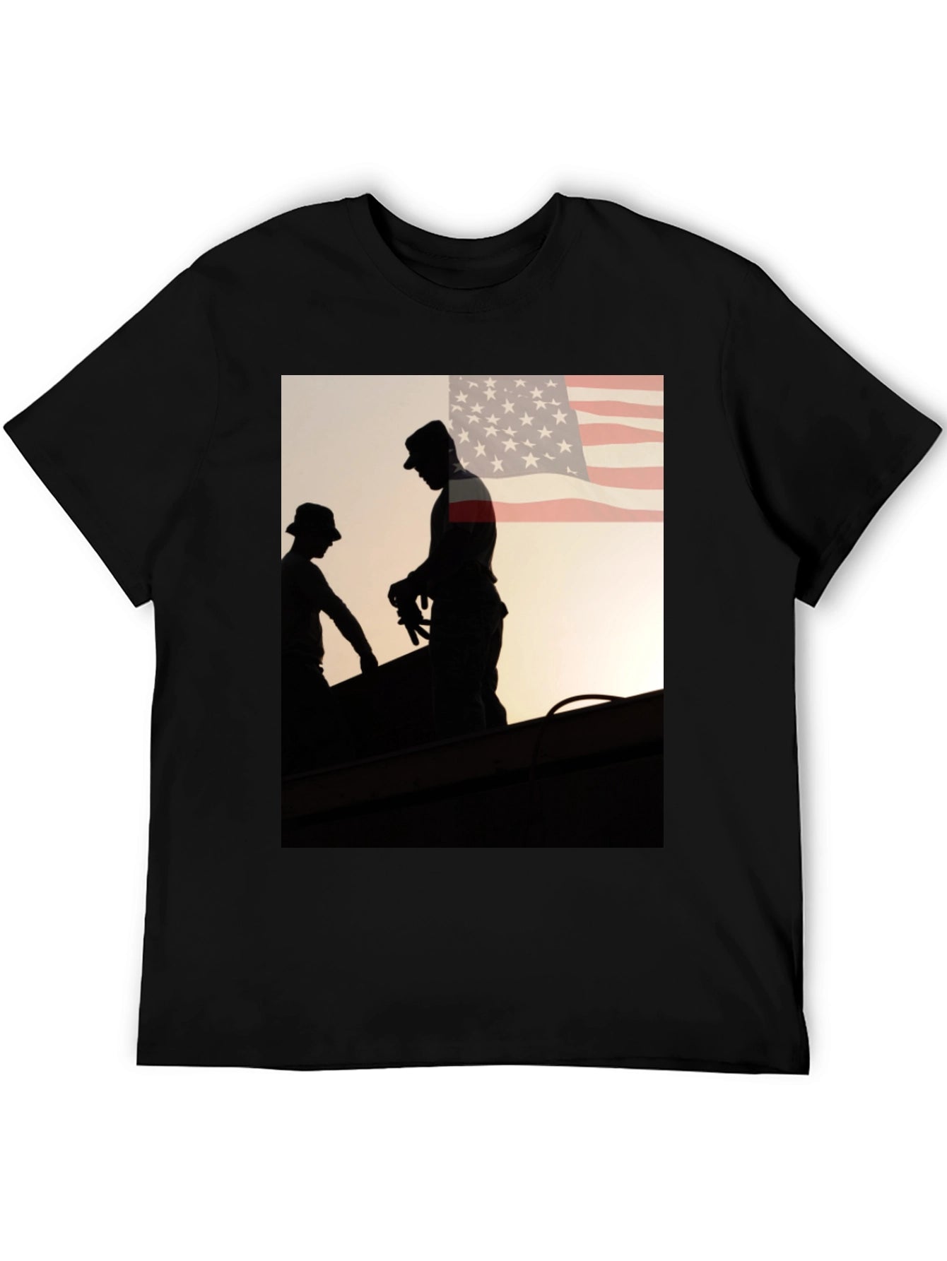Mens Graphic Tee - American Roofer Silhouette