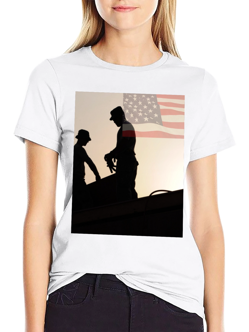 Mens Graphic Tee - American Roofer Silhouette