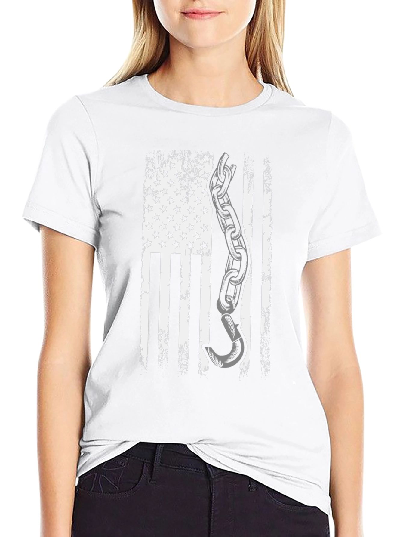 American Flag Tow Truck Driver T-Shirt