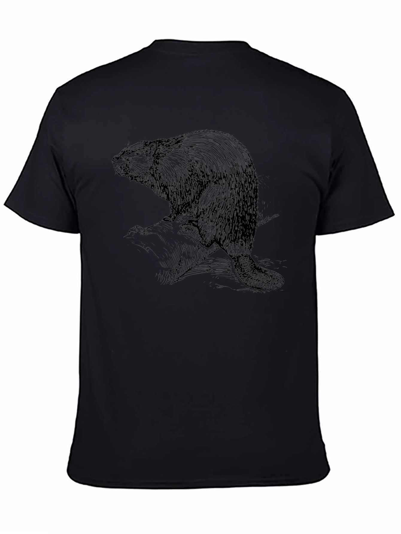 Vintage Beaver Graphic Tee - Soft Cotton Blend