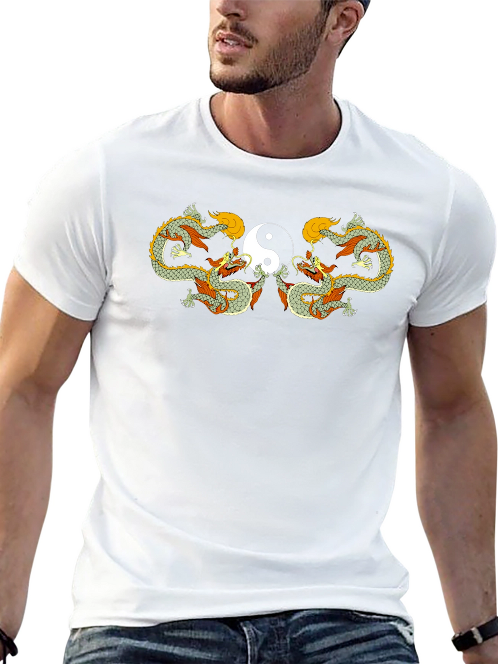 Yin Yang Dragon Graphic Tee