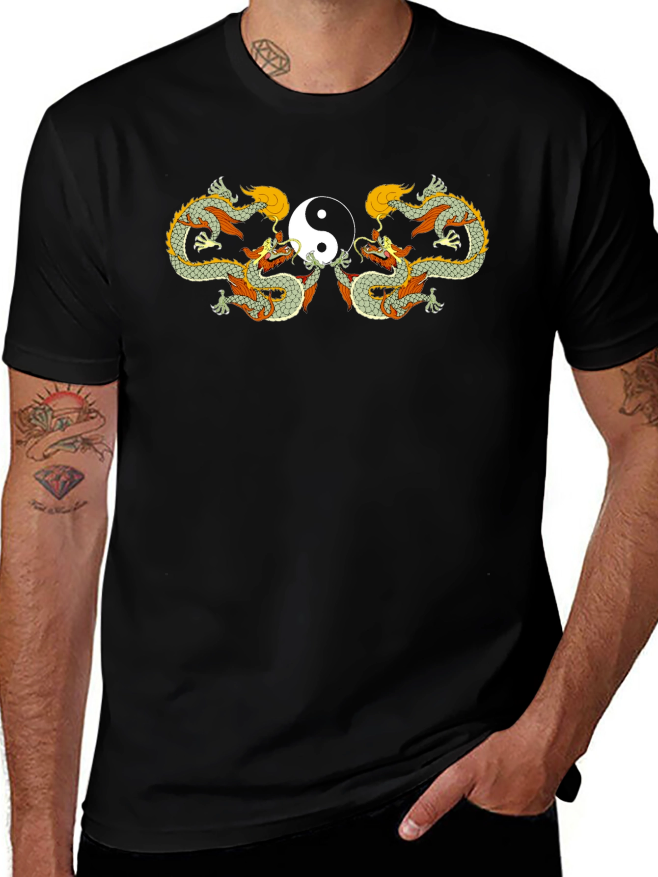 Yin Yang Dragon Graphic Tee