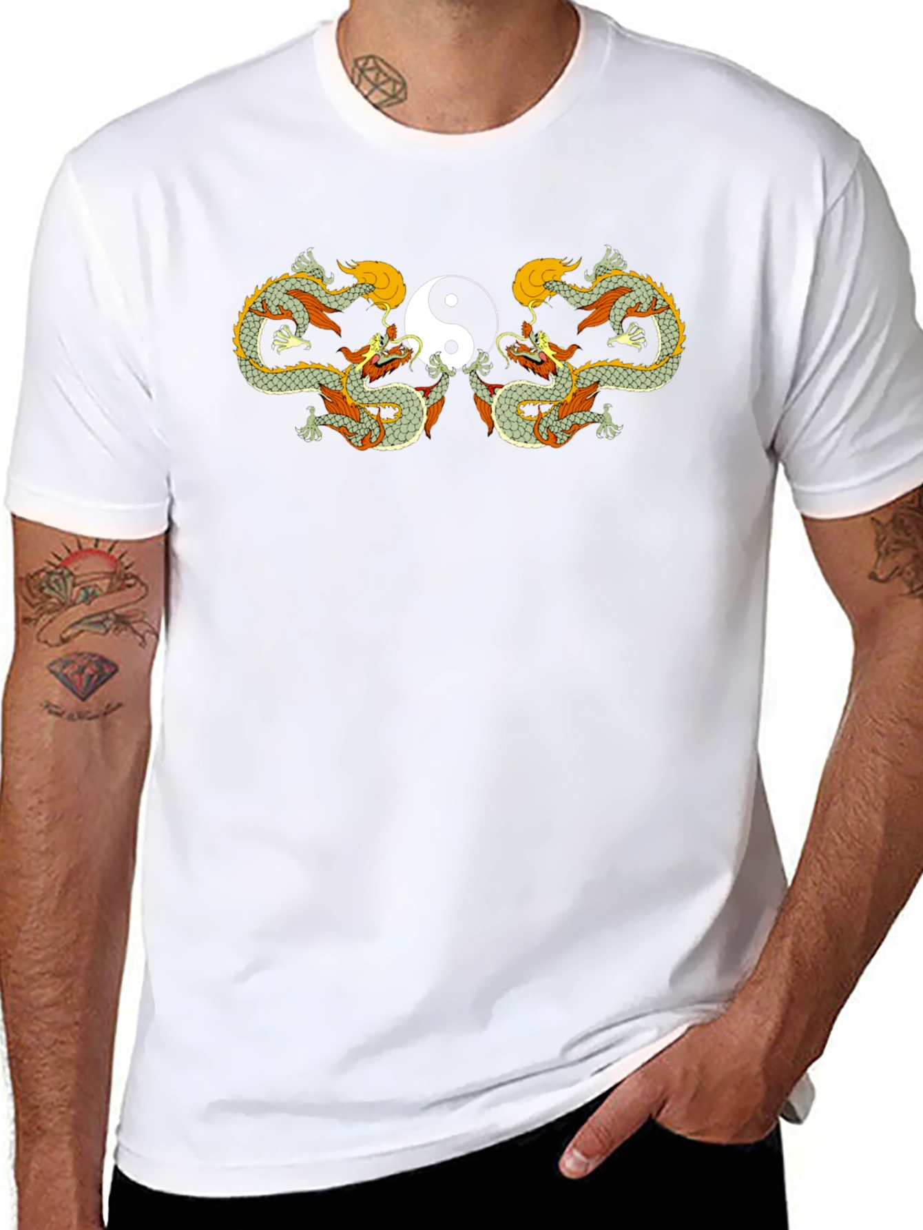 Yin Yang Dragon Graphic Tee