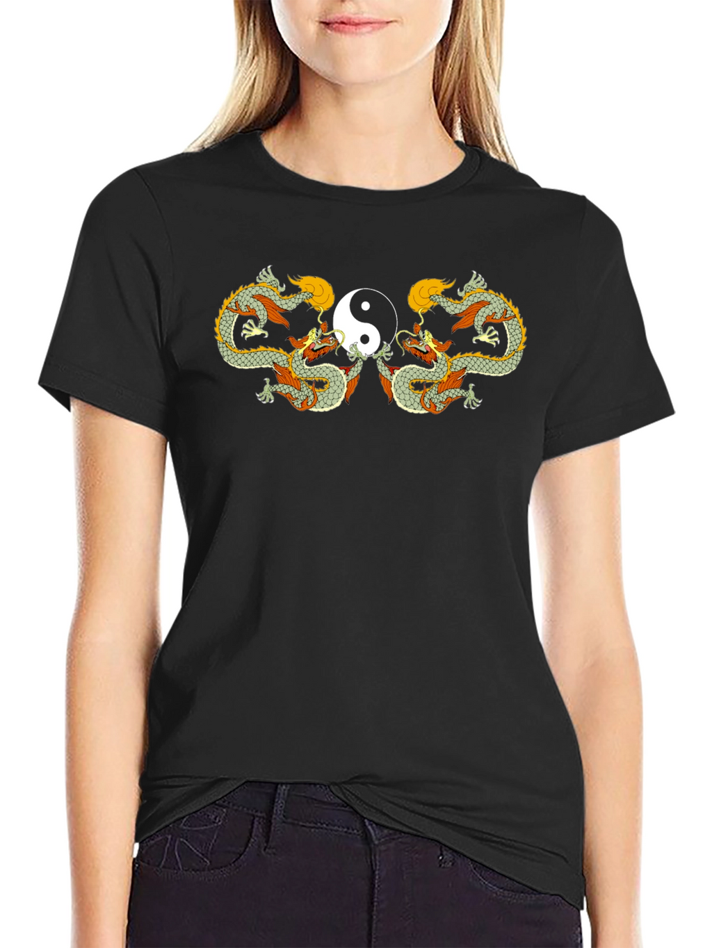 Yin Yang Dragon Graphic Tee