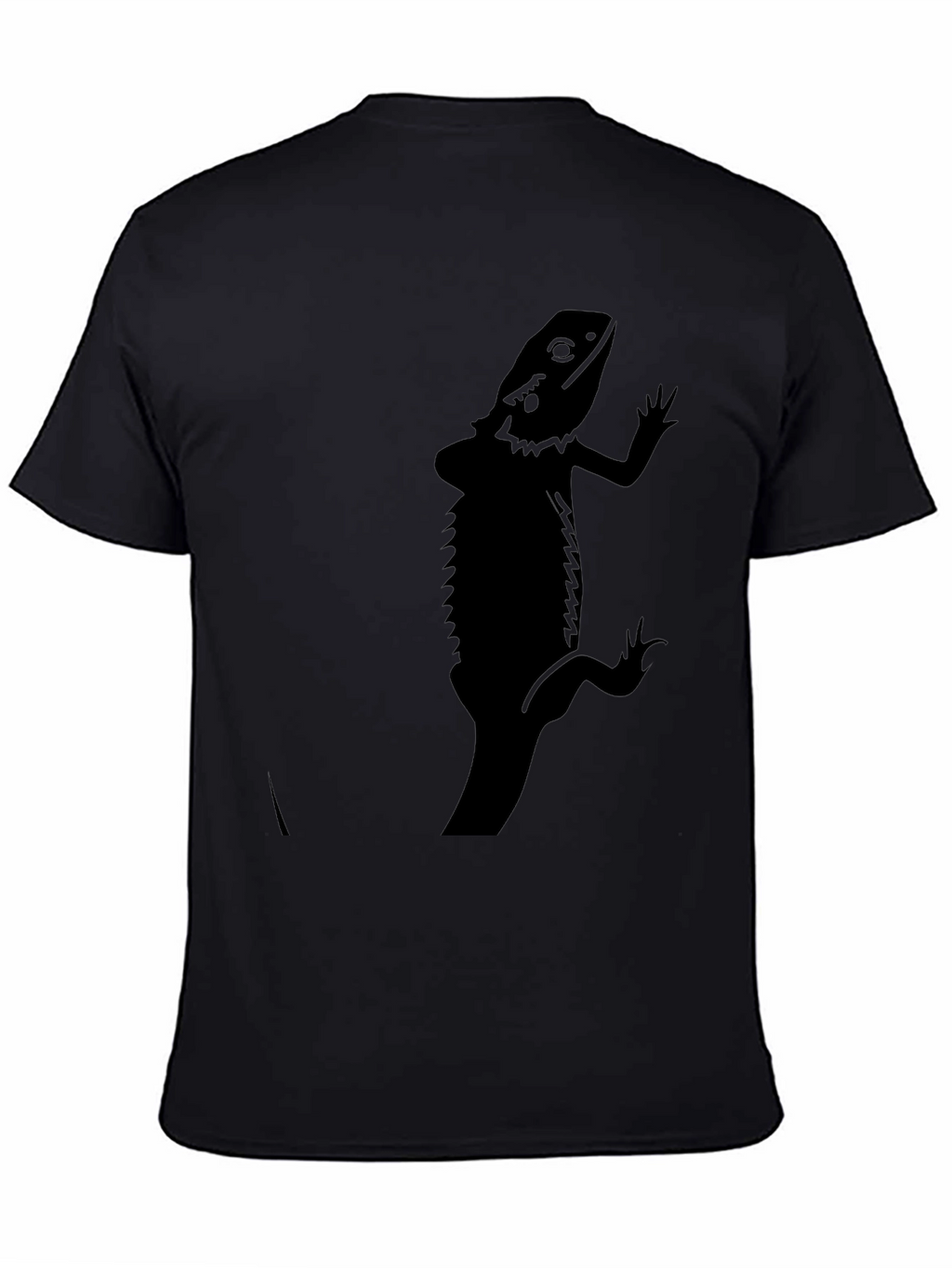 Mens Black Bearded Dragon Graphic T-Shirt