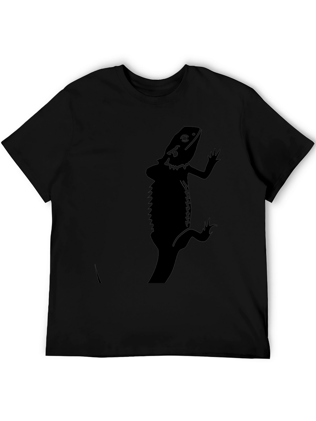 Mens Black Bearded Dragon Graphic T-Shirt