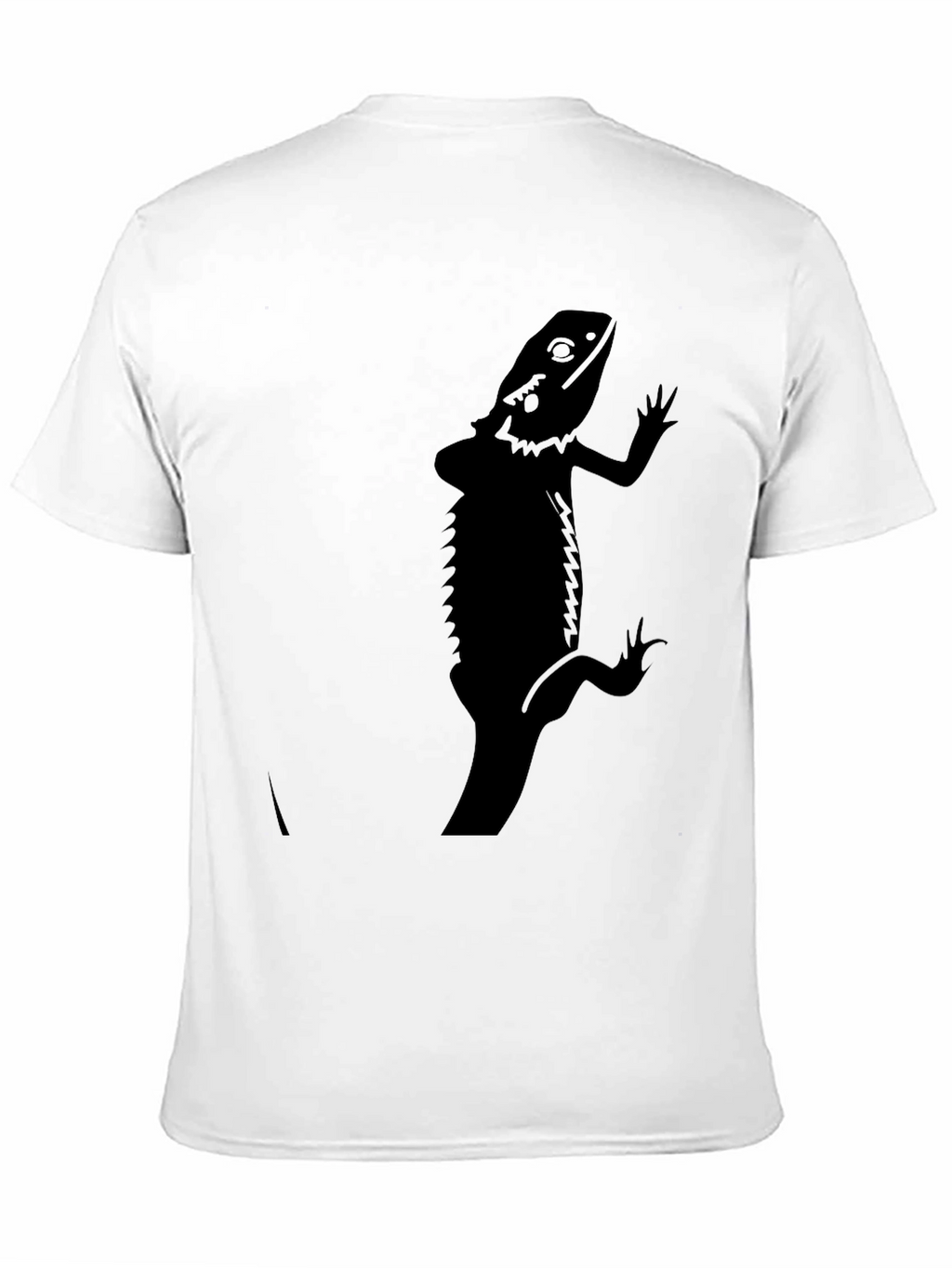 Mens Black Bearded Dragon Graphic T-Shirt