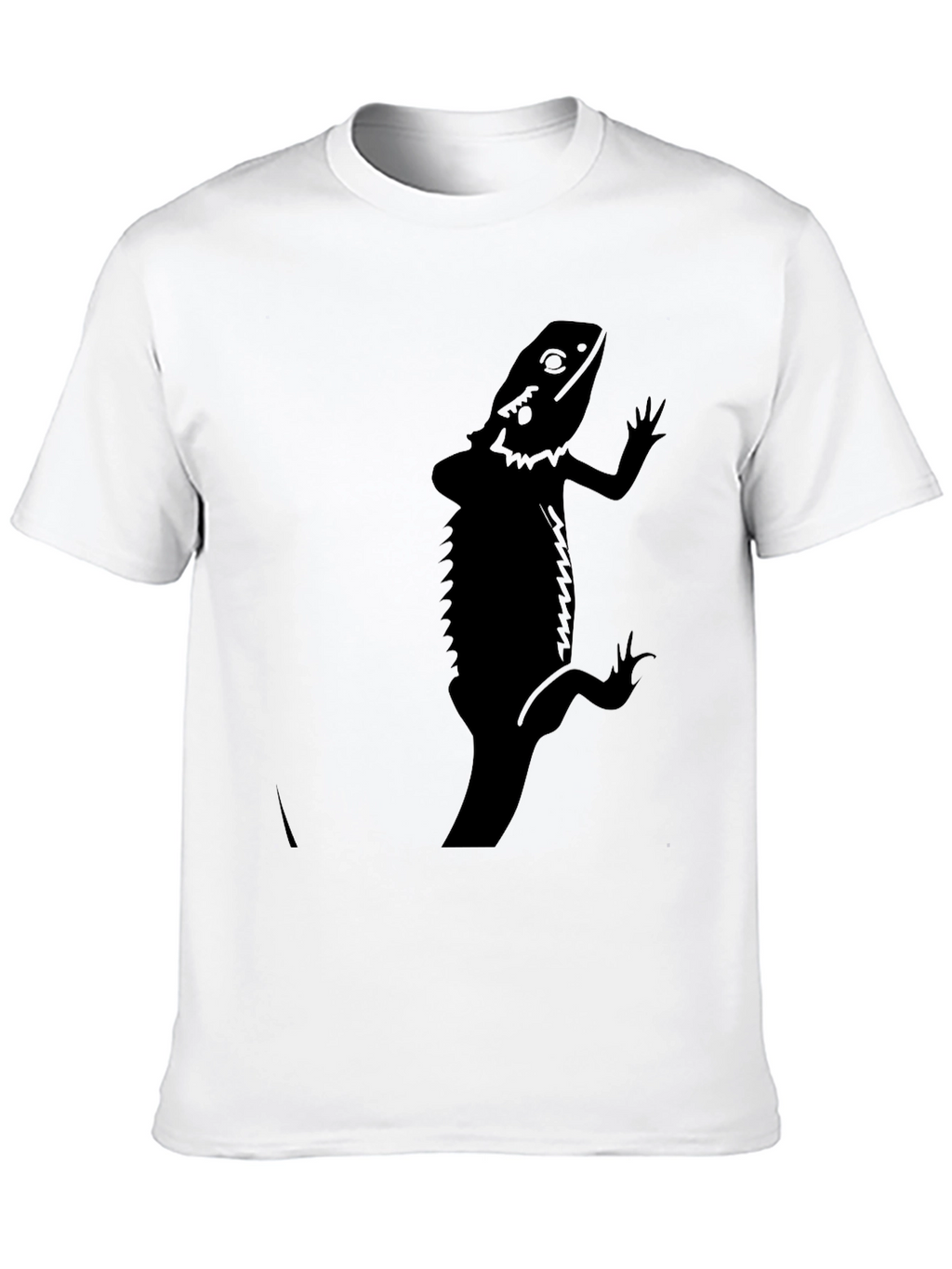 Mens Black Bearded Dragon Graphic T-Shirt
