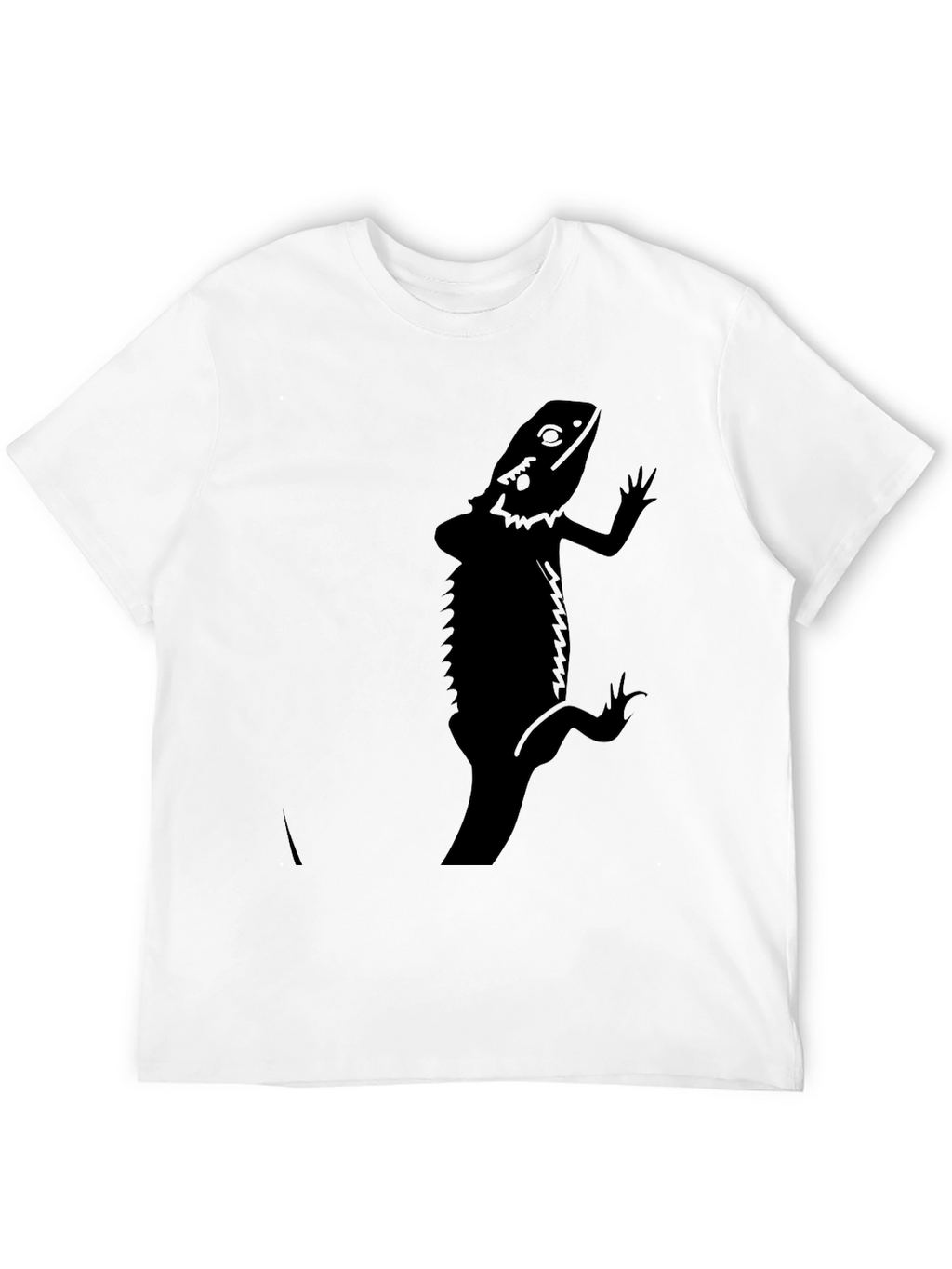 Mens Black Bearded Dragon Graphic T-Shirt