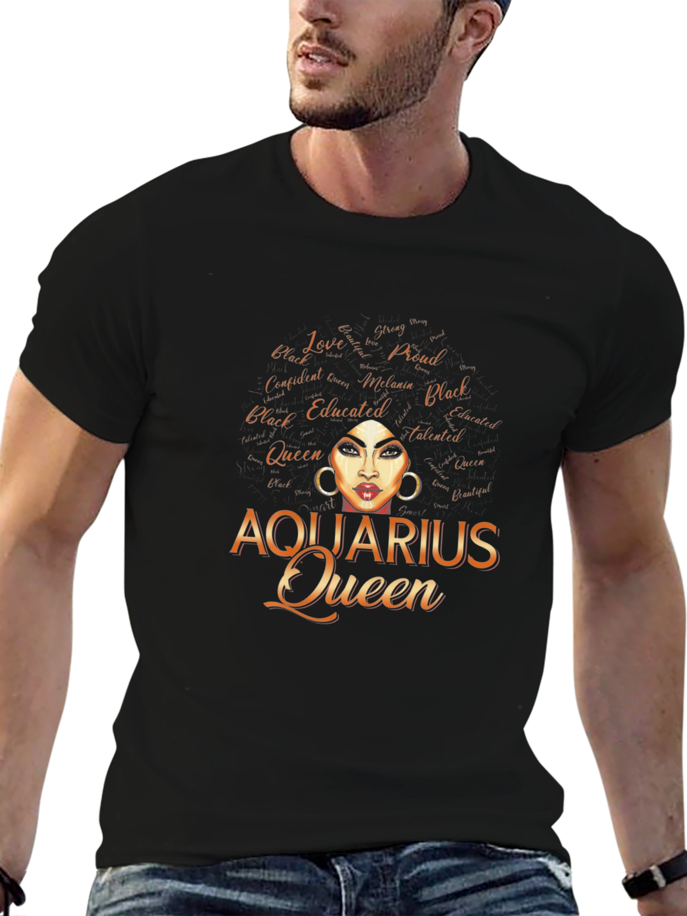 Aquarius Queen Graphic Tee - Black