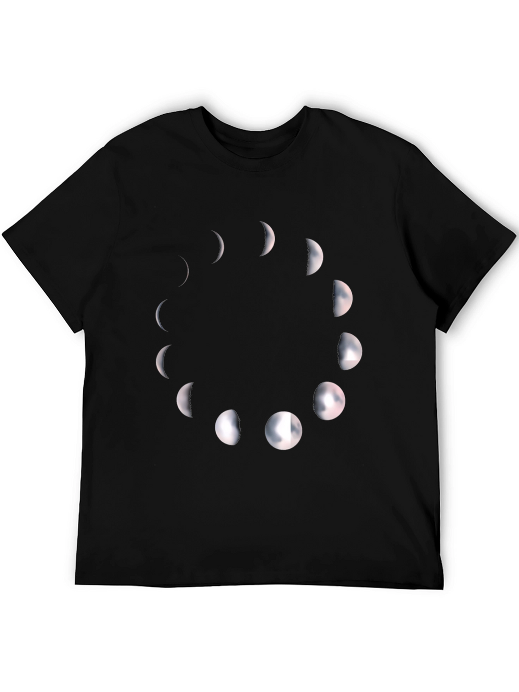 Phases of the Moon Black Graphic Tee
