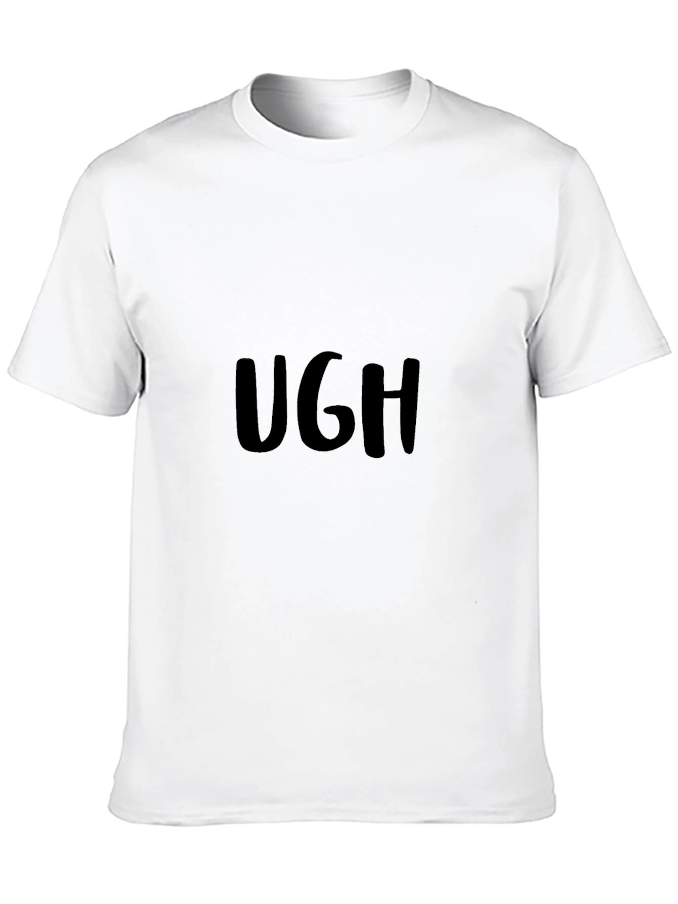 Ugh Graphic Tee - Relaxed Fit Black T-Shirt