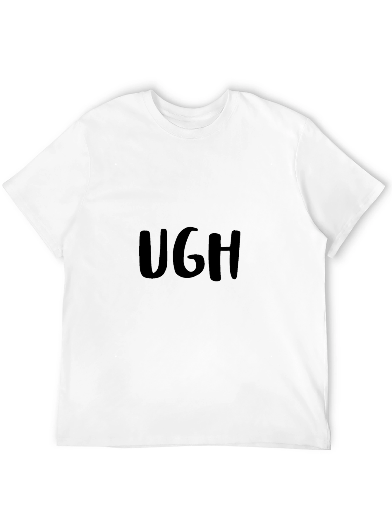 Ugh Graphic Tee - Relaxed Fit Black T-Shirt