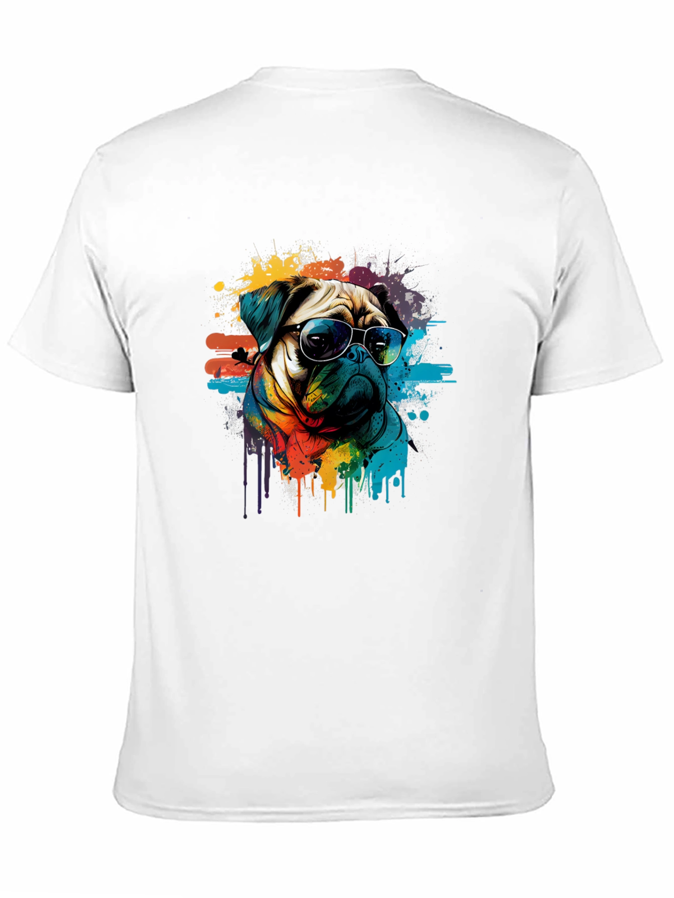 Pug Art Mens Graphic T-Shirt